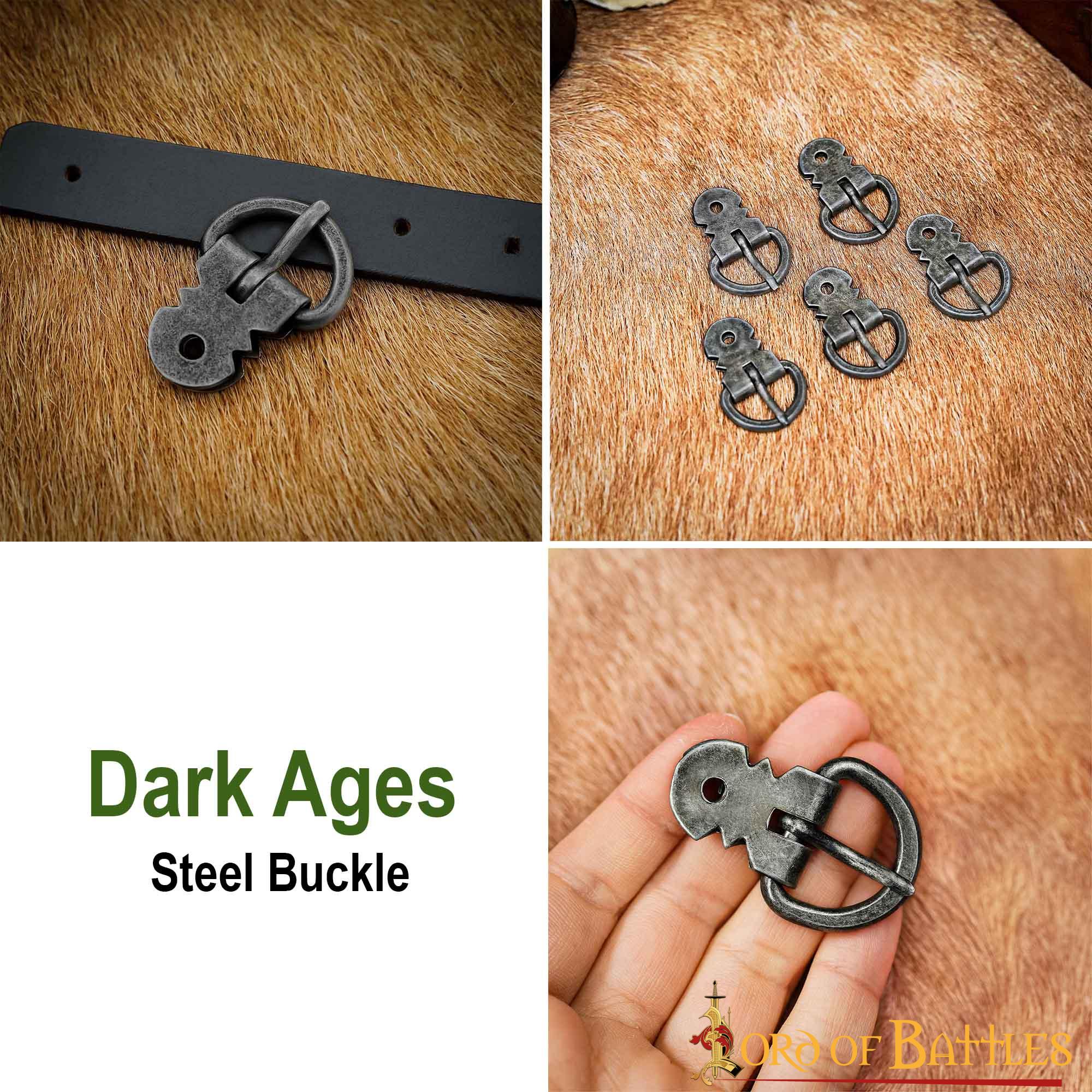 Imagen única de: Juego de Hebillas para Armadura de Placas Medieval - Hierro Ennegrecido Forjado a Mano (juego de 5)