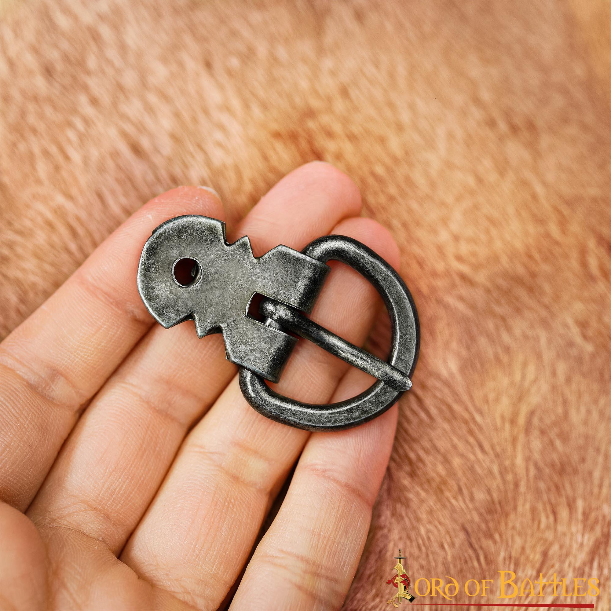 Imagen única de: Juego de Hebillas para Armadura de Placas Medieval - Hierro Ennegrecido Forjado a Mano (juego de 5)