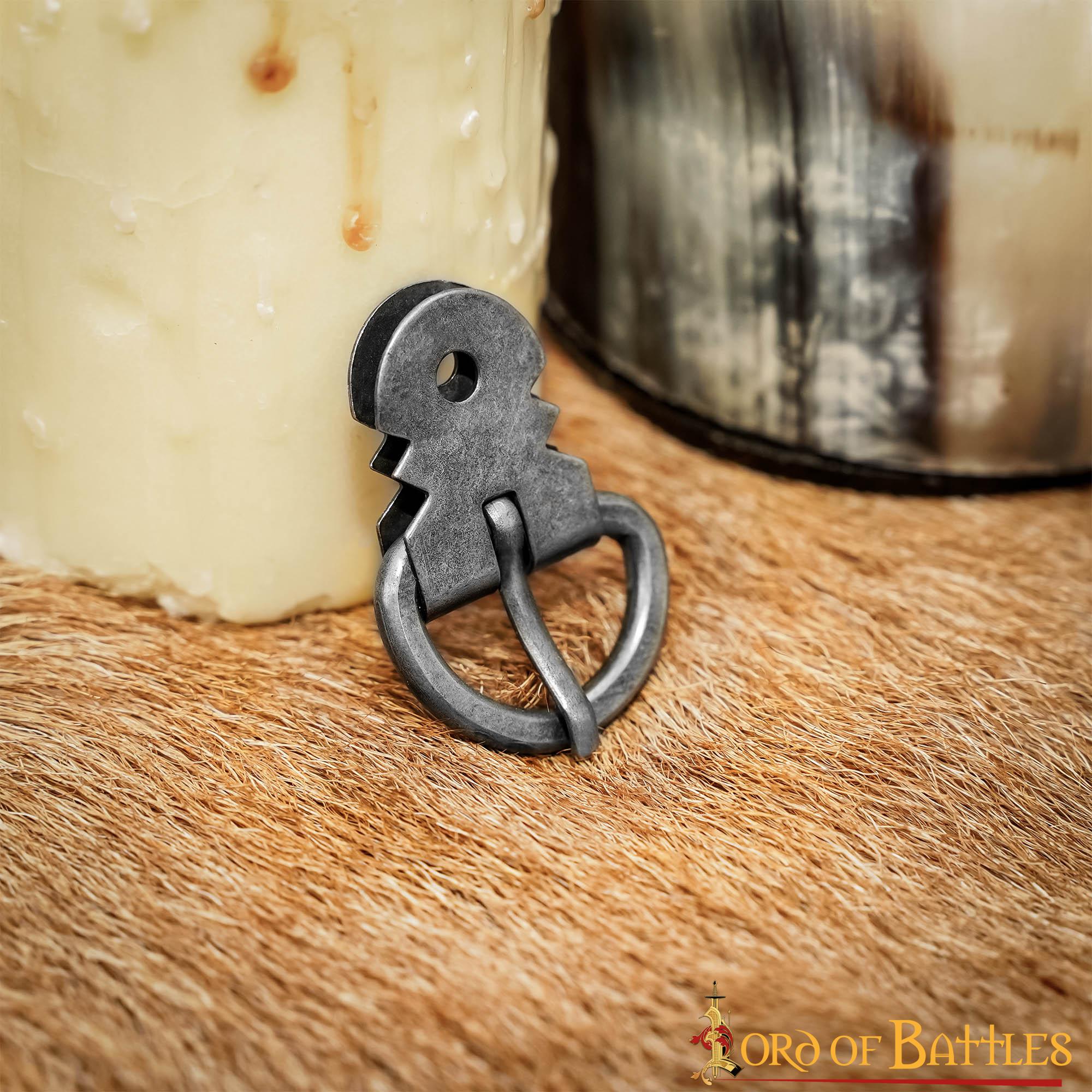 Imagen única de: Juego de Hebillas para Armadura de Placas Medieval - Hierro Ennegrecido Forjado a Mano (juego de 5)