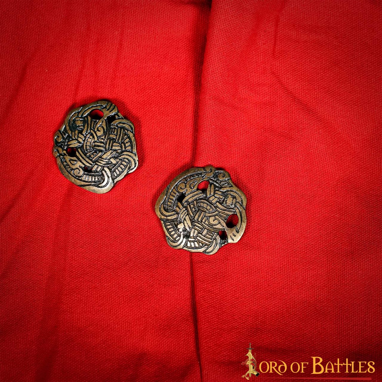 Imagen única de: Broche Vikingo de Animal Agarrado - Latón Antiguo