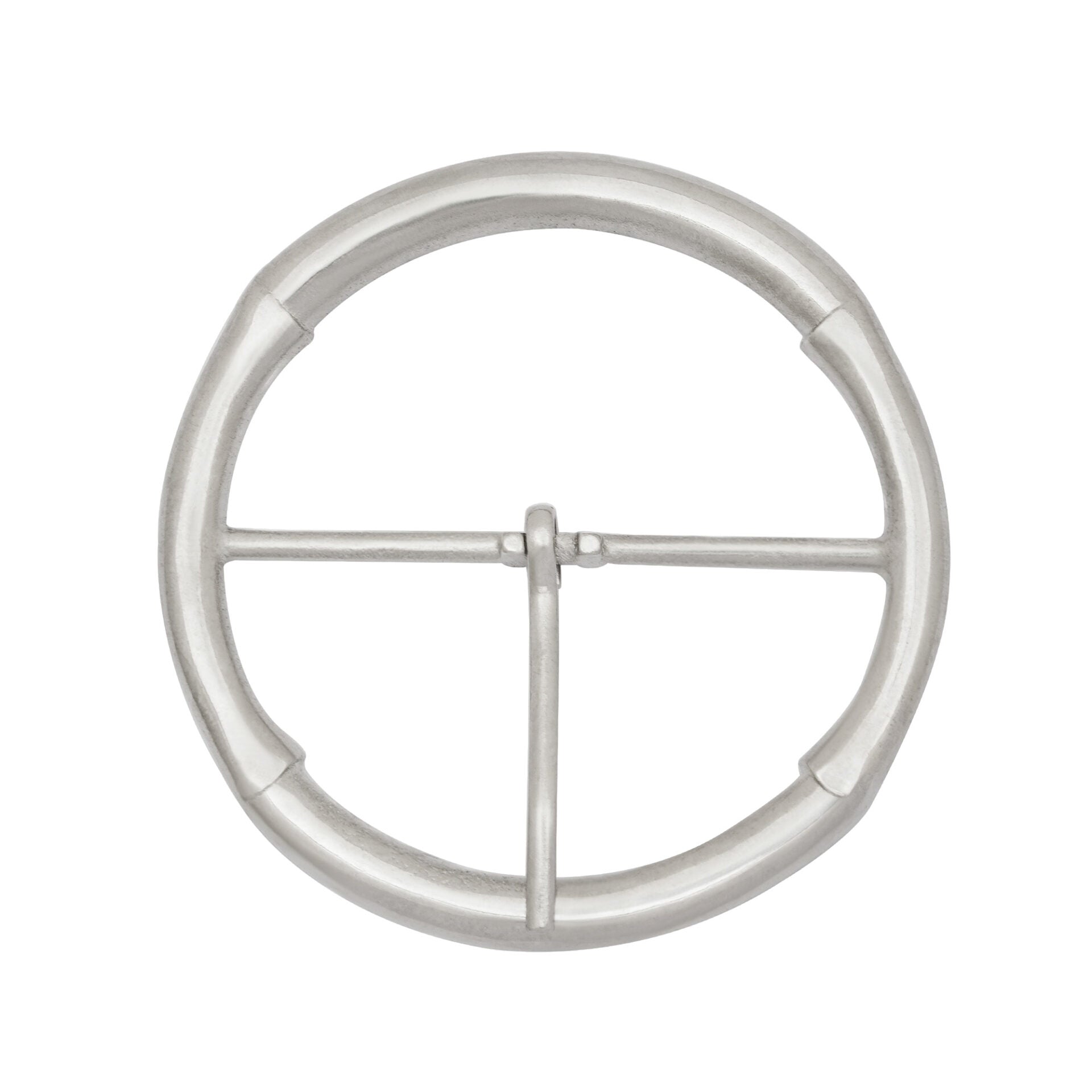 Imagen única de: Hebilla Medieval Redonda de Acero 3,25 Pulgadas