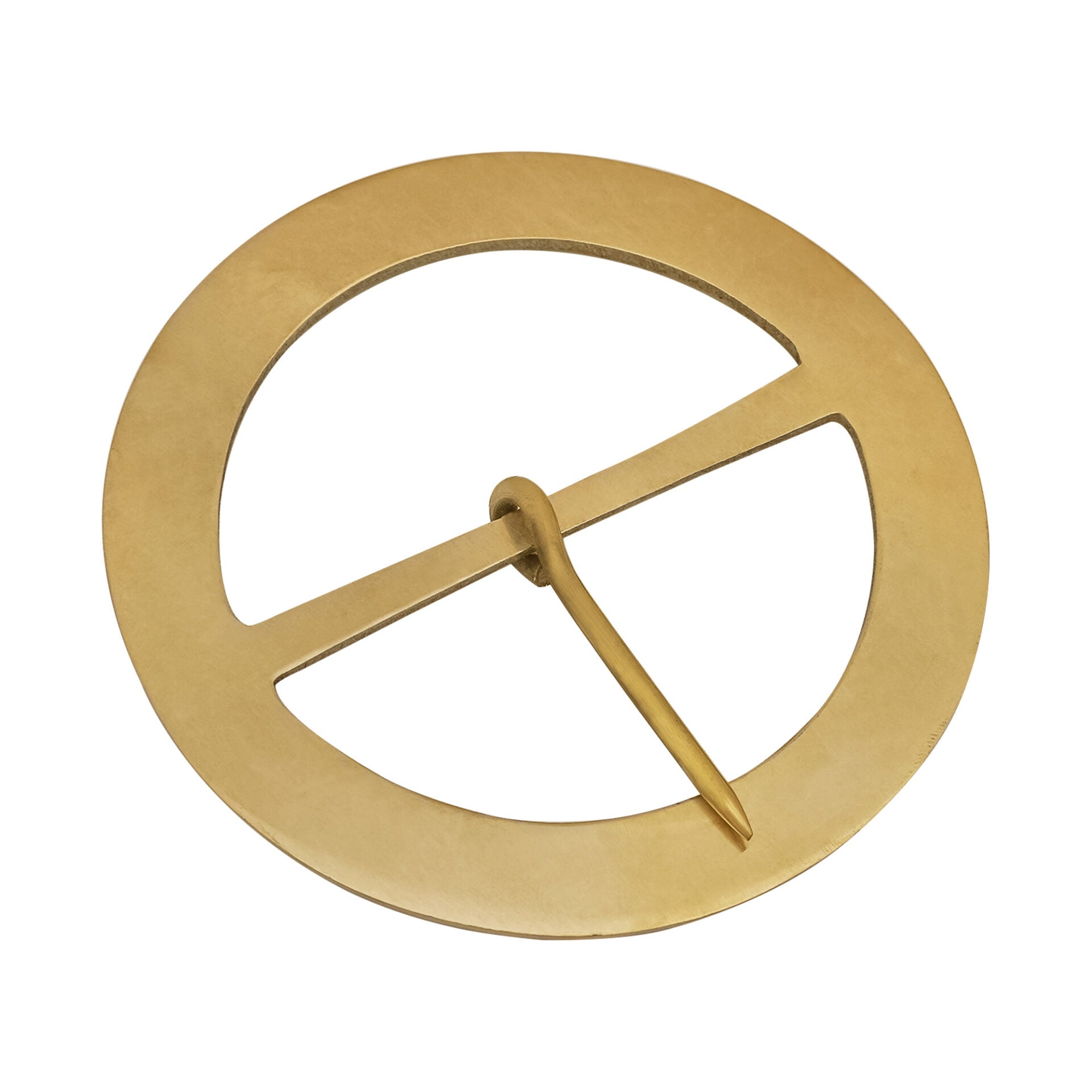 Imagen única de: Hebilla Medieval Redonda de Latón Macizo 9,5 Cm