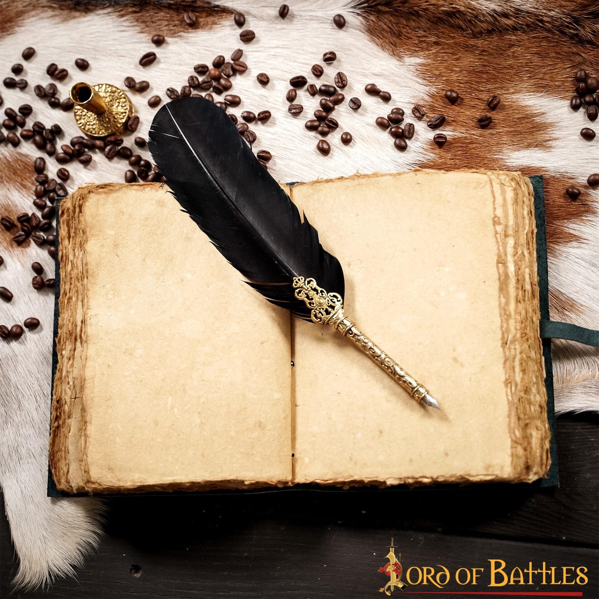 Imagen única de: Diario Medieval de Cuero con Papel Antiguo -verde - Diario Hecho a Mano