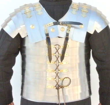 Imagen única de: Roman Lorica Segmentata - Armadura Pectoral de Acero Dulce y Latón