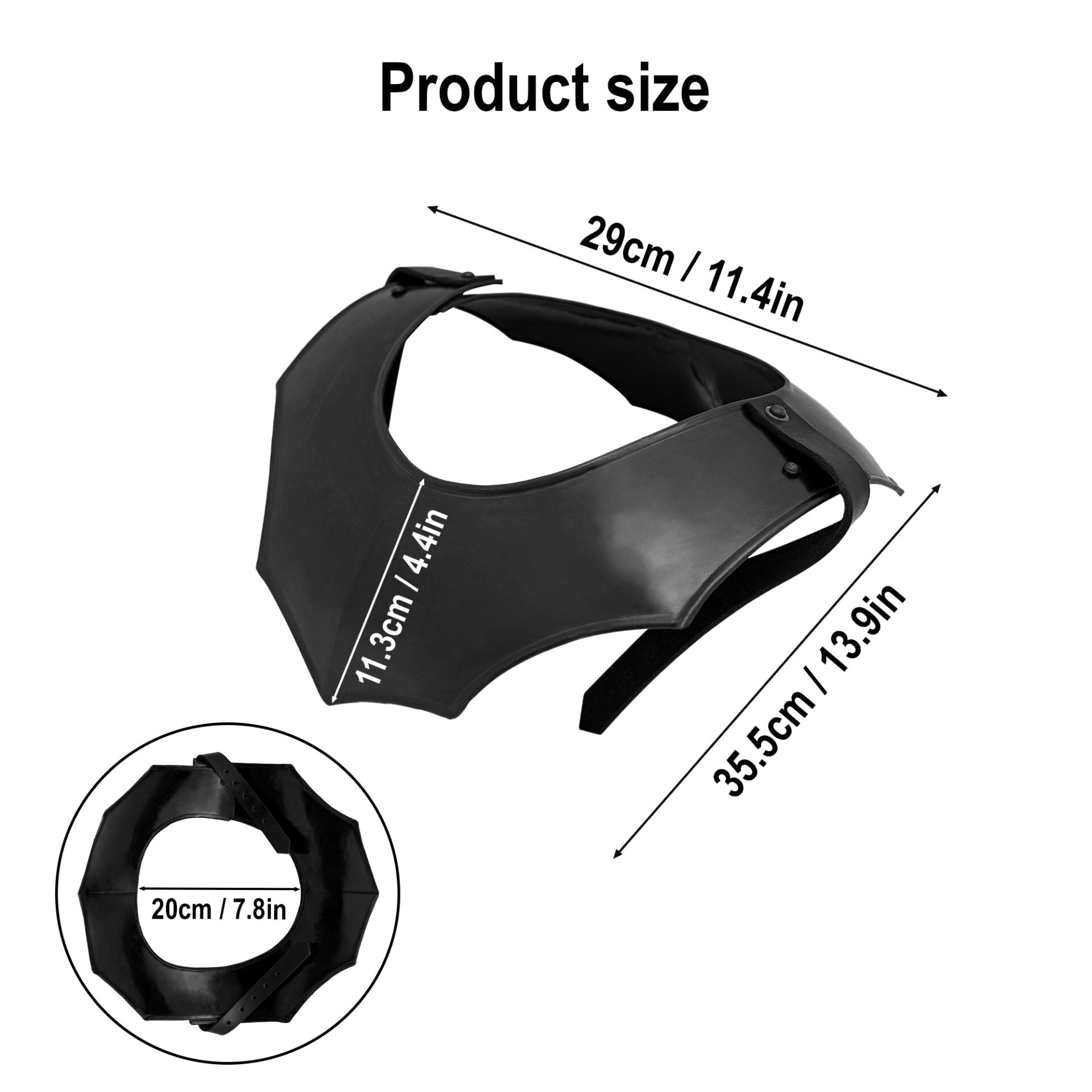 Imagen única de: Gorget de Acero Medieval de Caballero Vengador