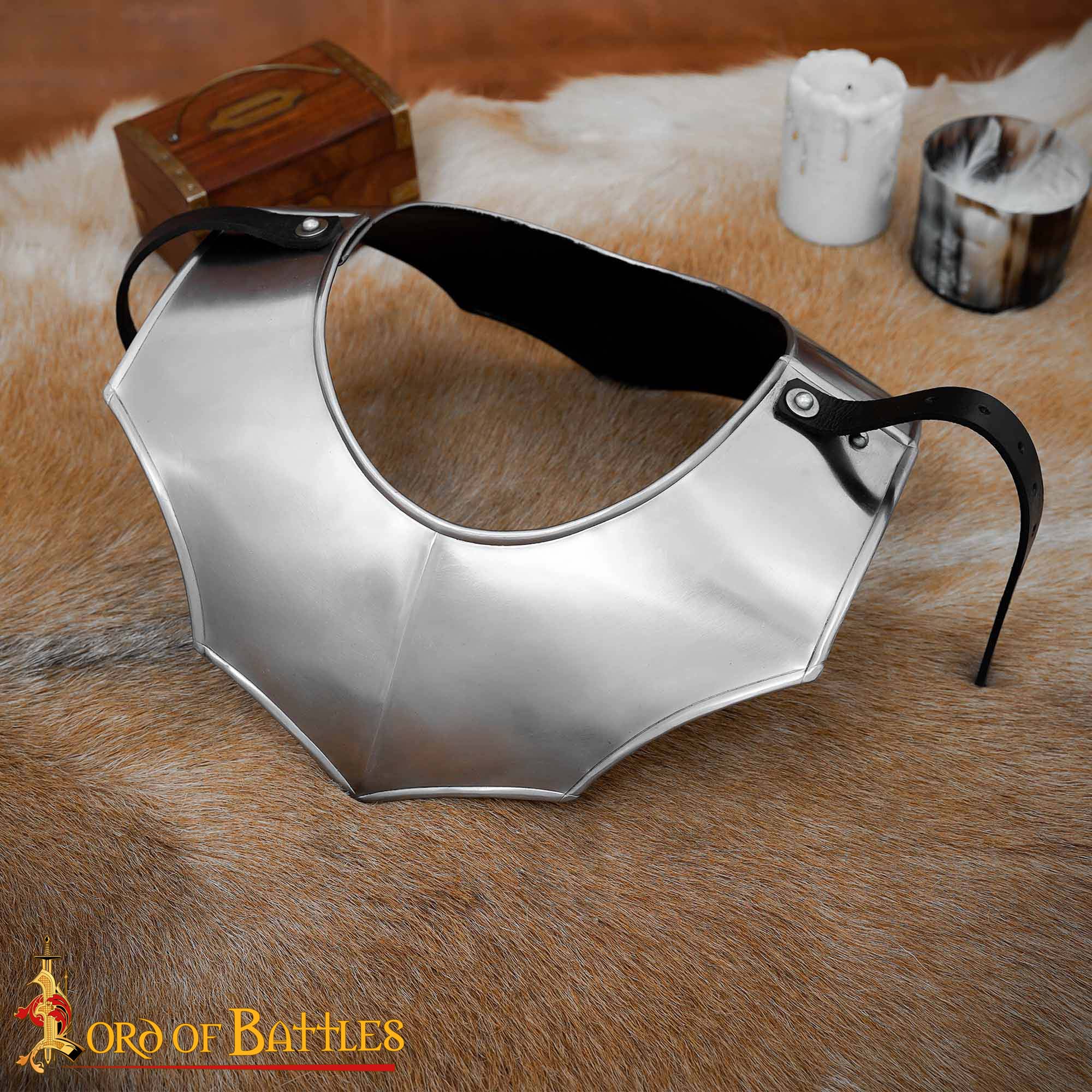 Imagen única de: Gorget de Acero Medieval de Caballero Vengador