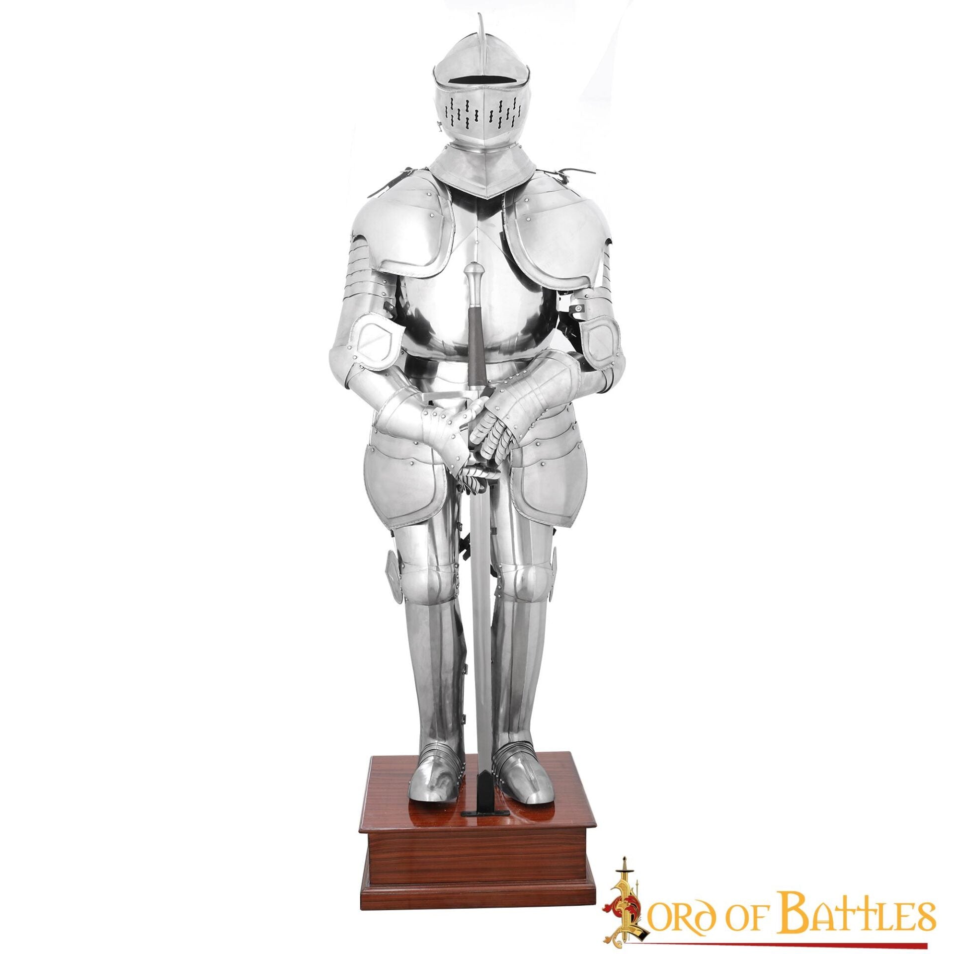 Imagen única de: Armadura Duque de Borgoña de Acero Dulce - 75" - Calibre 18 Pulido Armadura Medieval de Cuerpo Completo