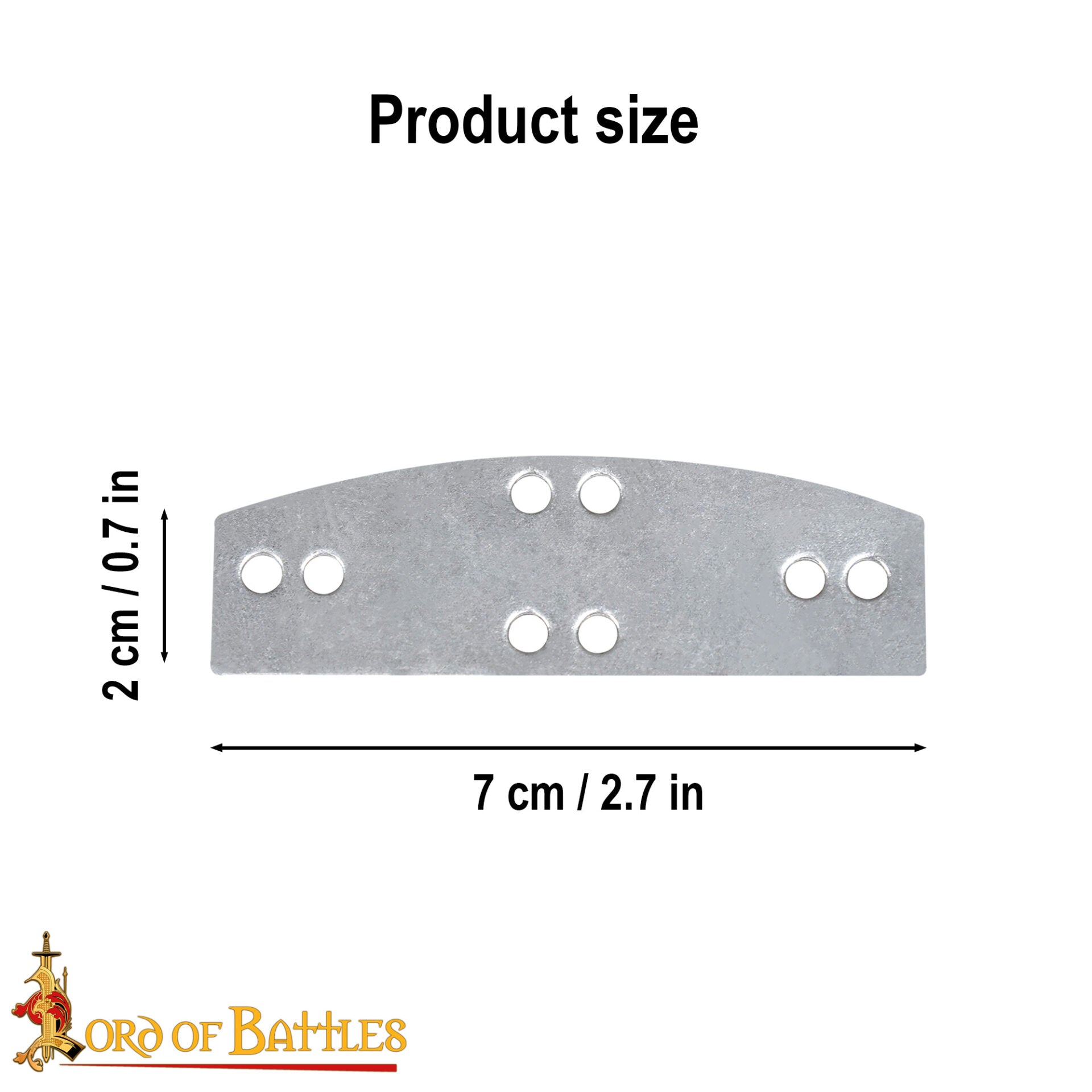 Imagen única de: Placas Lamelares de Acero Inoxidable Tipo 1 - Juego de 100 Unidades - 7x2 Cm