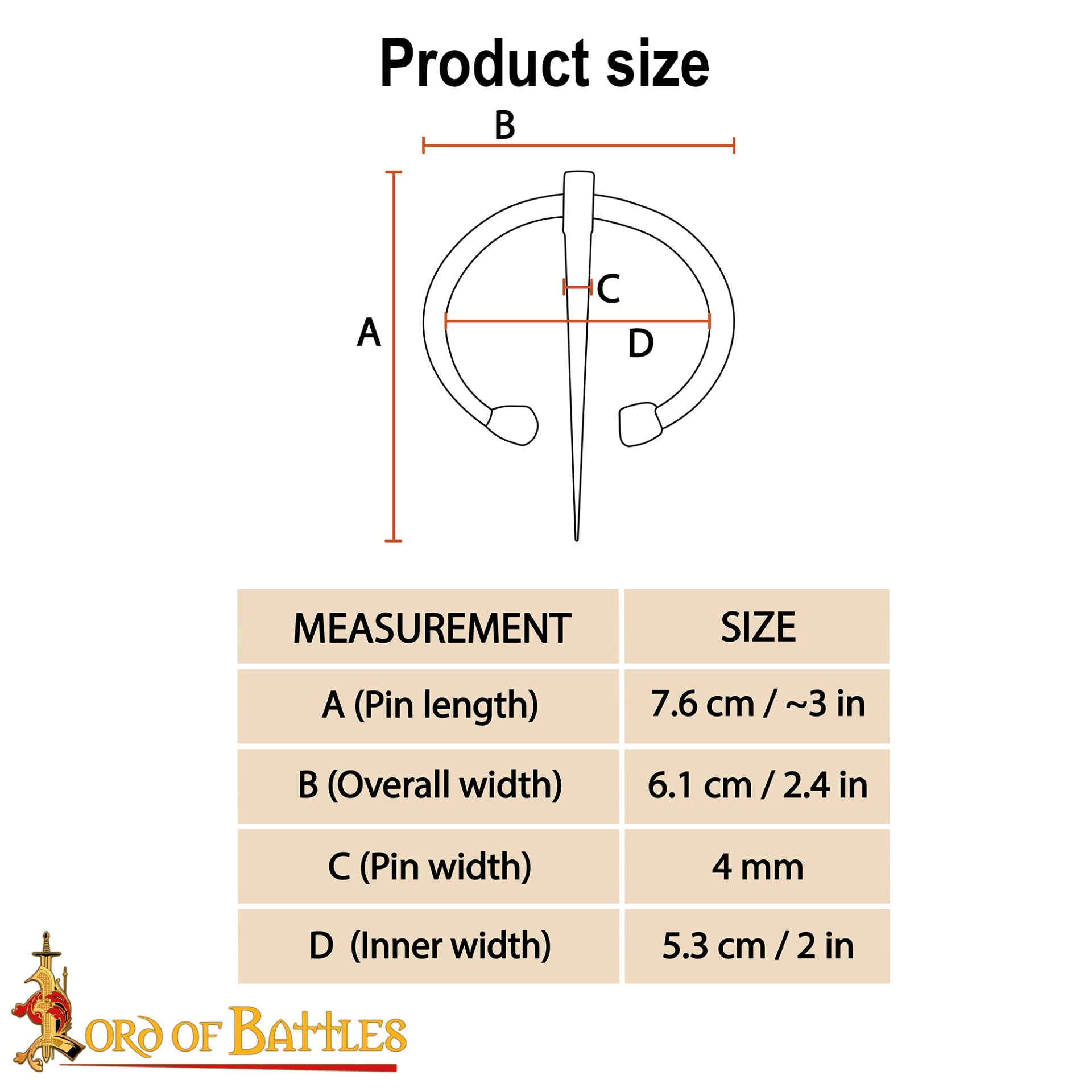 Imagen única de: Broche Penannular de Latón Antiguo - Capa Vikinga