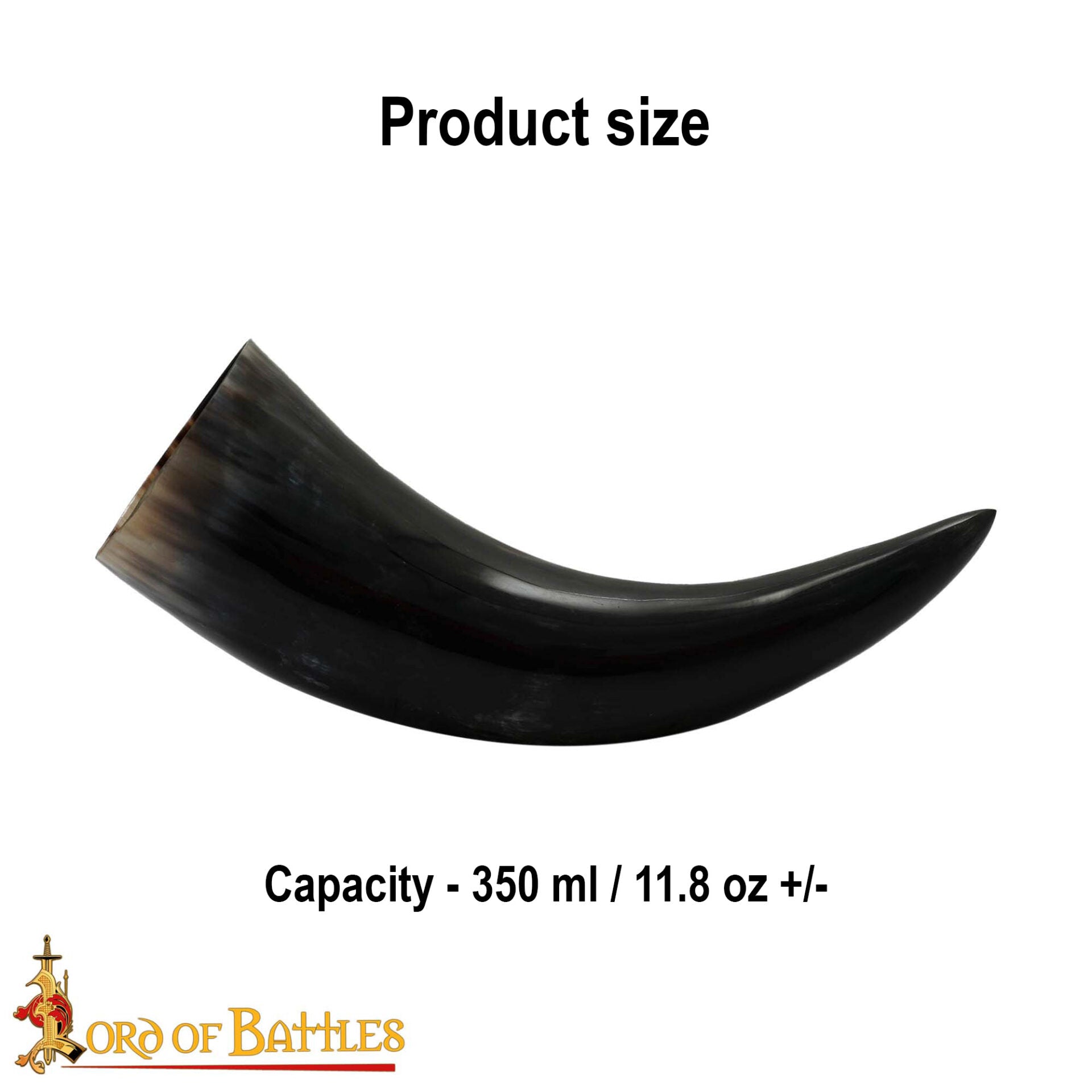 Imagen única de: Viking Drinking Ox Horn Juego de 4 - Jarras de Cuerno Pulido de 400 Ml con Bolsa de Almacenamiento de Lona