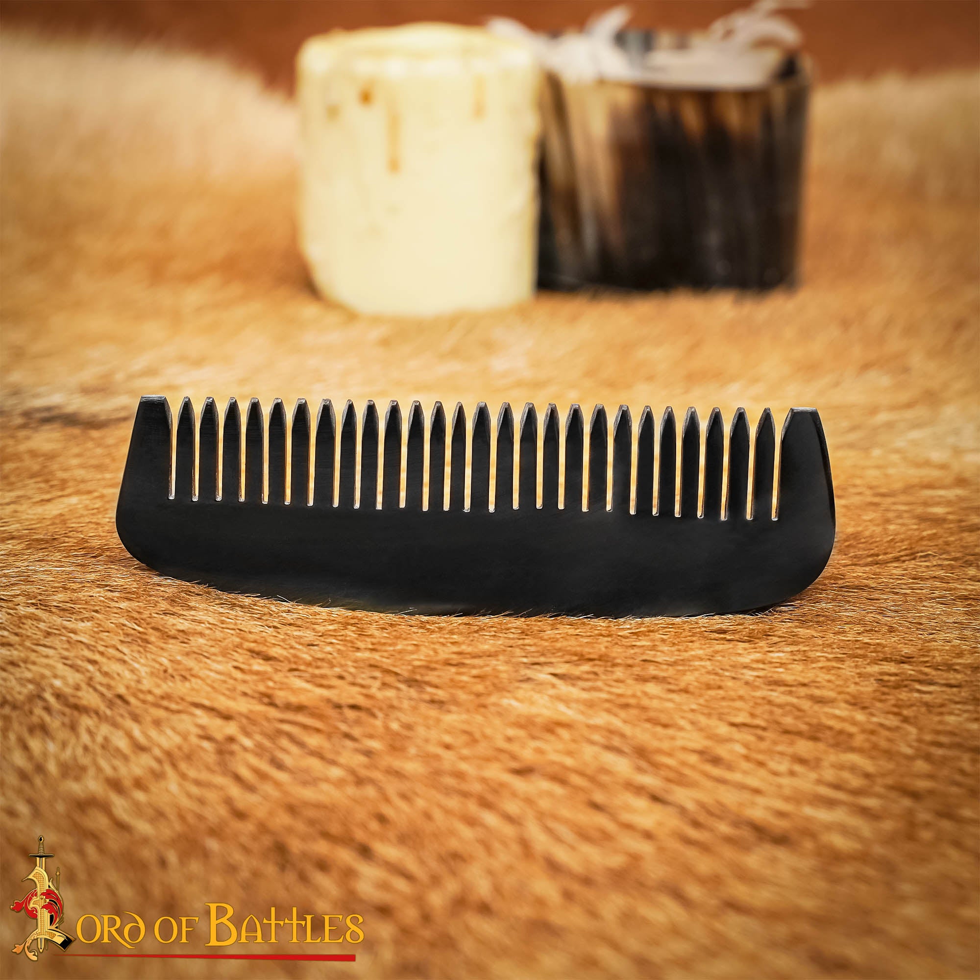 Imagen única de: Peine de Cuerno de Buey Estilo Vikingo - Herramienta de Aseo Artesanal de 5 Pulgadas | Acabado Pulido