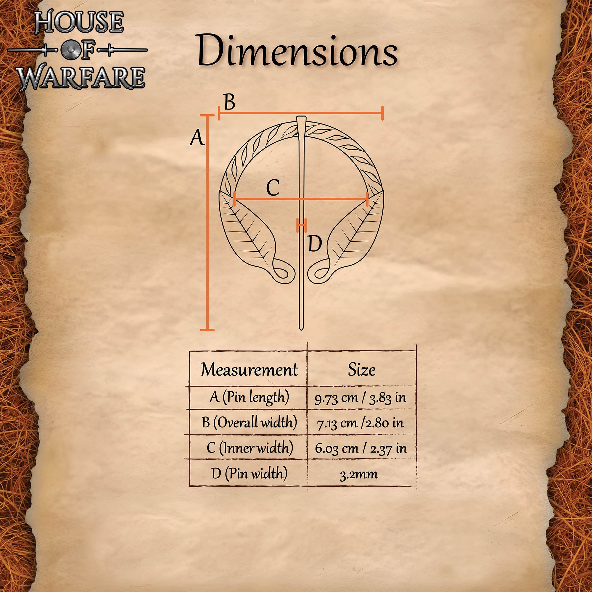 Imagen única de: Alfiler de Capa Medieval de Hierro Forjado a Mano con Motivo de Hojas - Broche de Fíbula Estilo Vikingo