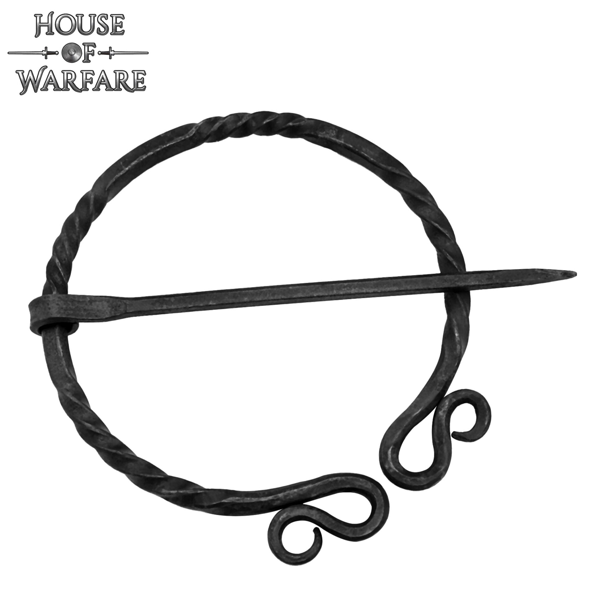 Imagen única de: Broche Vikingo de Hierro Forjado a Mano - Alfiler de Capa Medieval - Accesorio de Sujeción Nórdico Auténtico