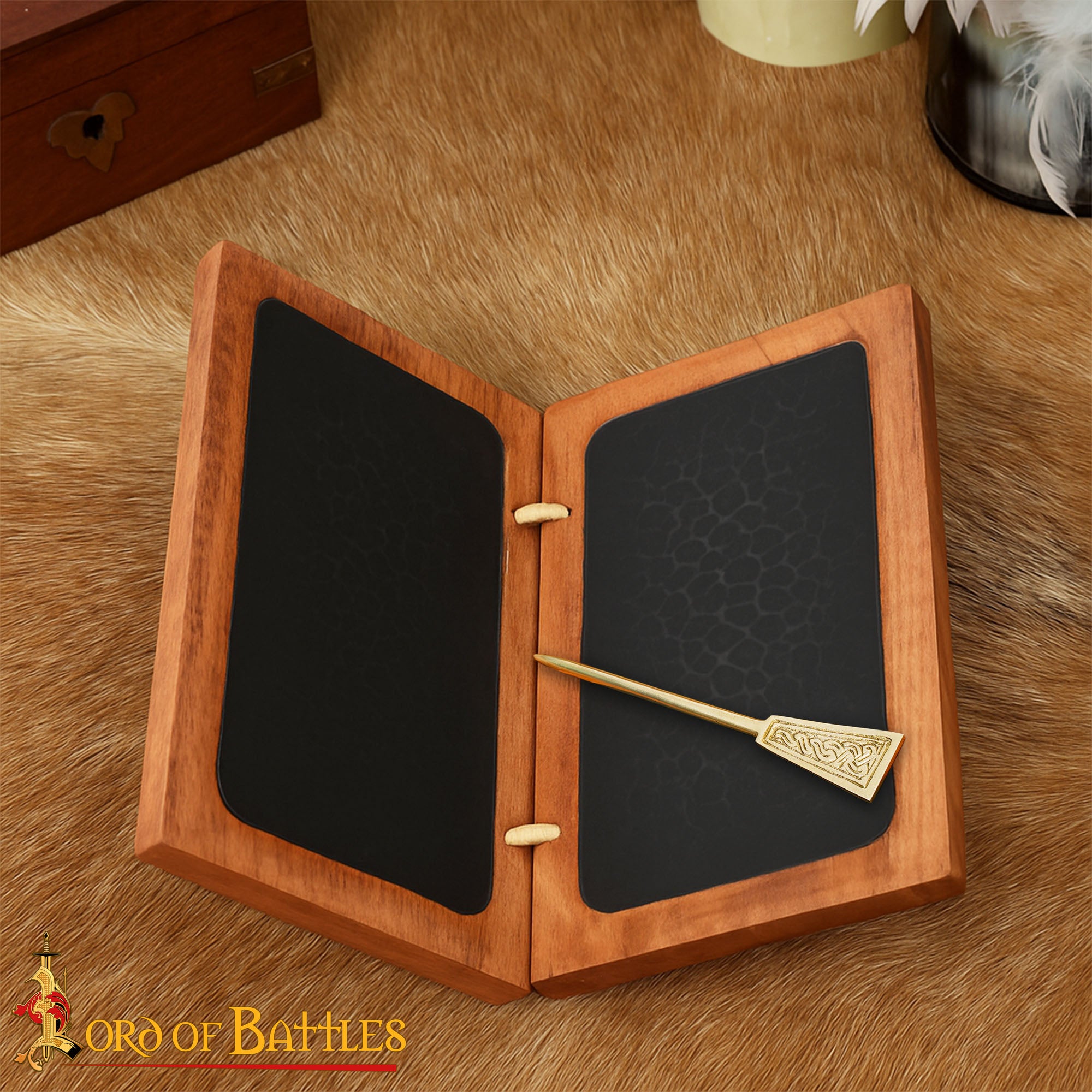 Imagen única de: Tabla de Cera Medieval de Madera con Estilete de Latón