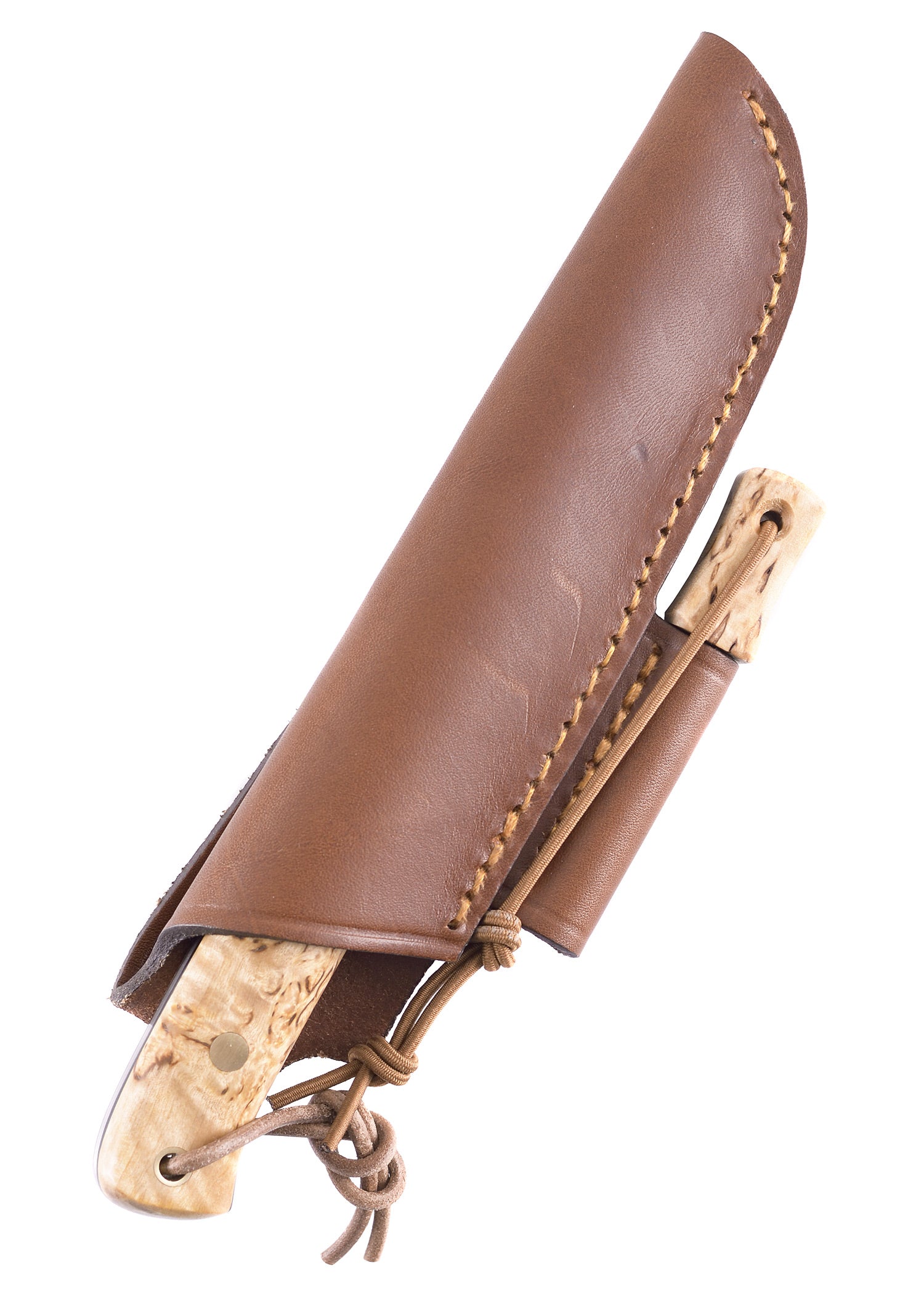 Imagen única de: Cuchillo Fijo Woodsman, Abedul Rizado + Acero Al Fuego