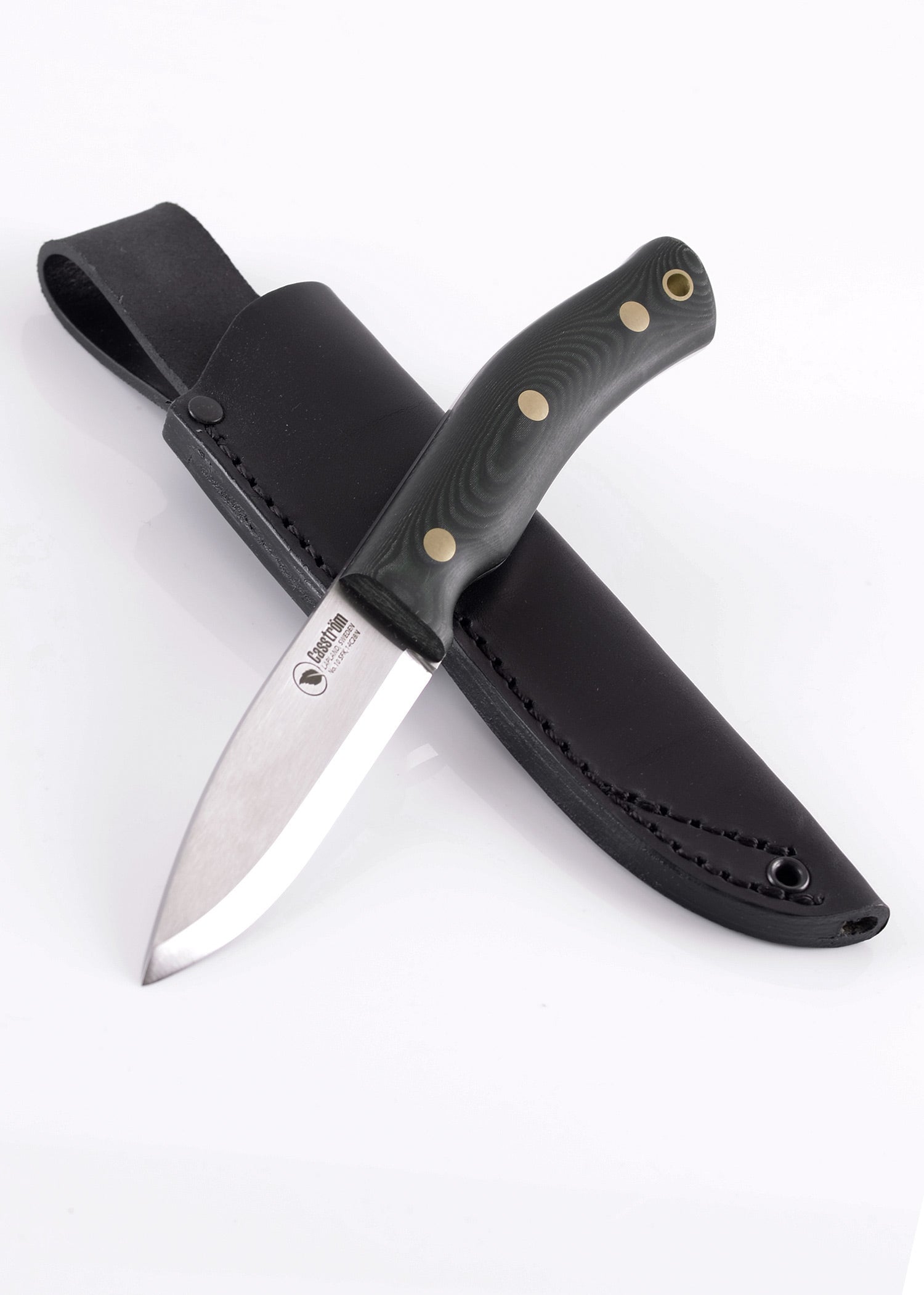 Imagen única de: Cuchillo Fijo Bosque Sueco, Micarta Verde, Casström