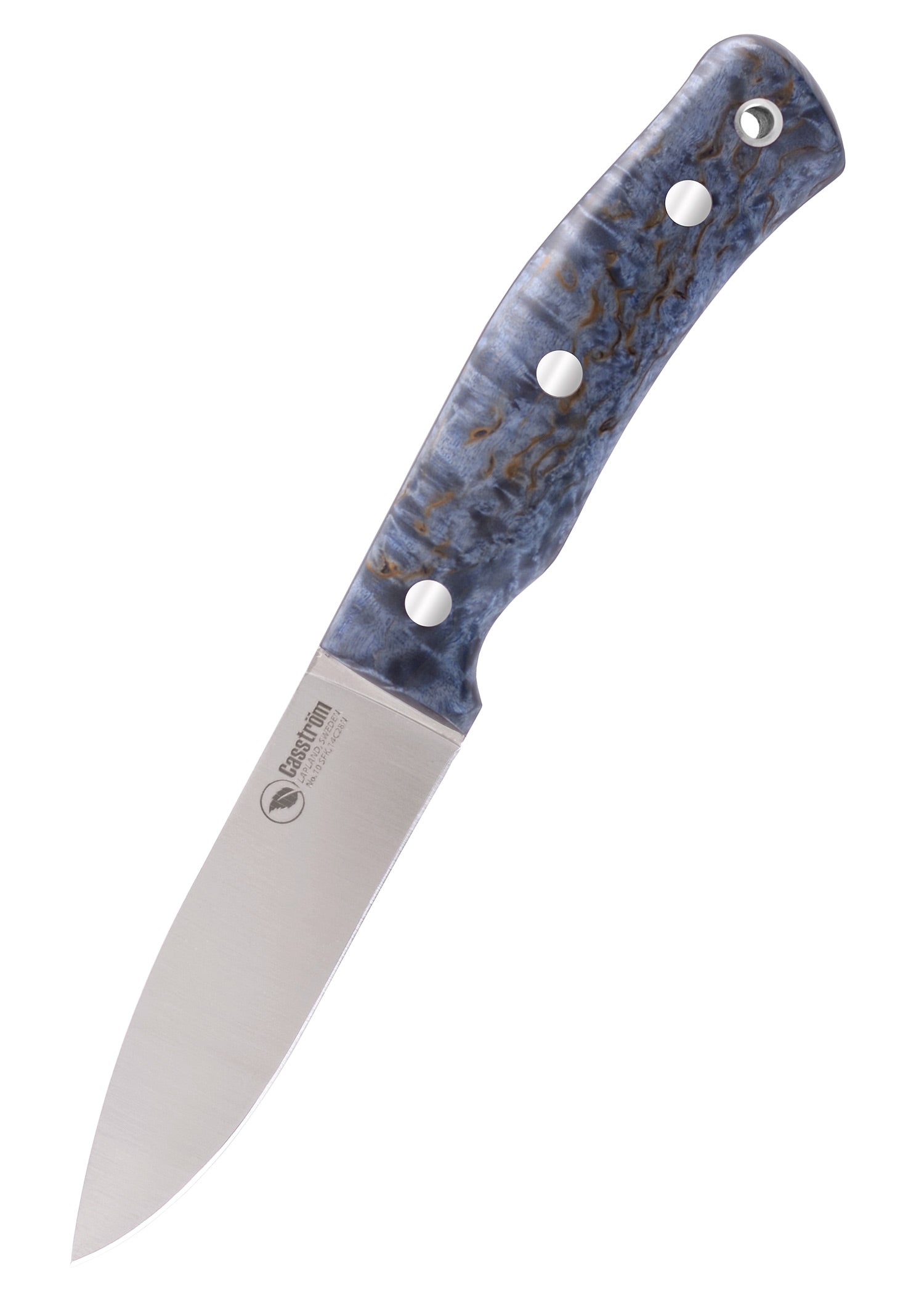 Imagen única de: Cuchillo Fijo Bosque Sueco, Estable. Abedul Rizado, Azul