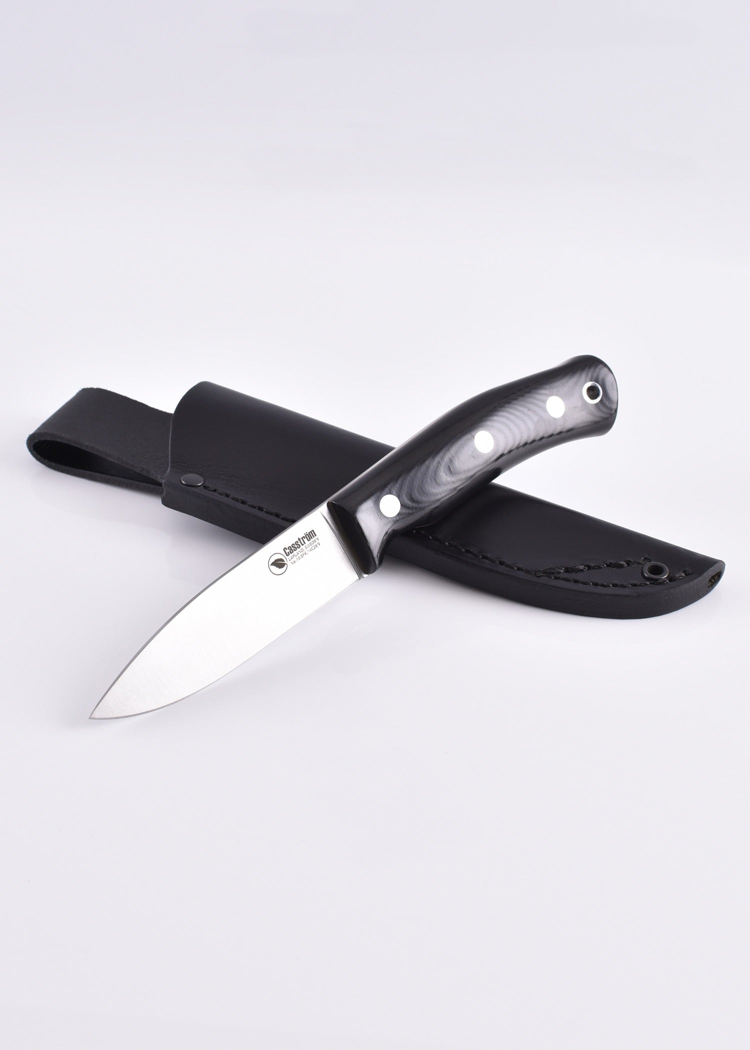 Imagen única de: Cuchillo Fijo Bosque Sueco, Micarta Negra, Casström