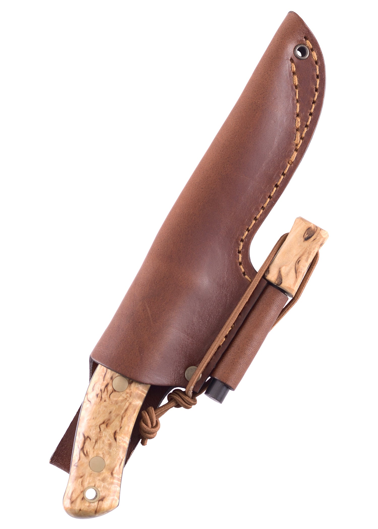 Imagen única de: Cuchillo Fijo Bosque Sueco, Abedul Rizado + Firesteel