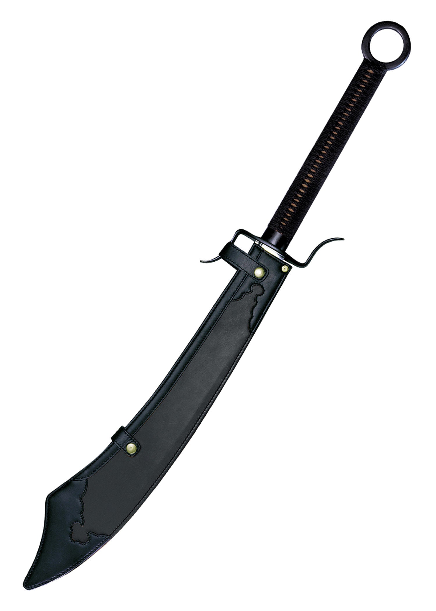Imagen única de: Espada De Guerra China Con Vaina De Cuero., Afilada