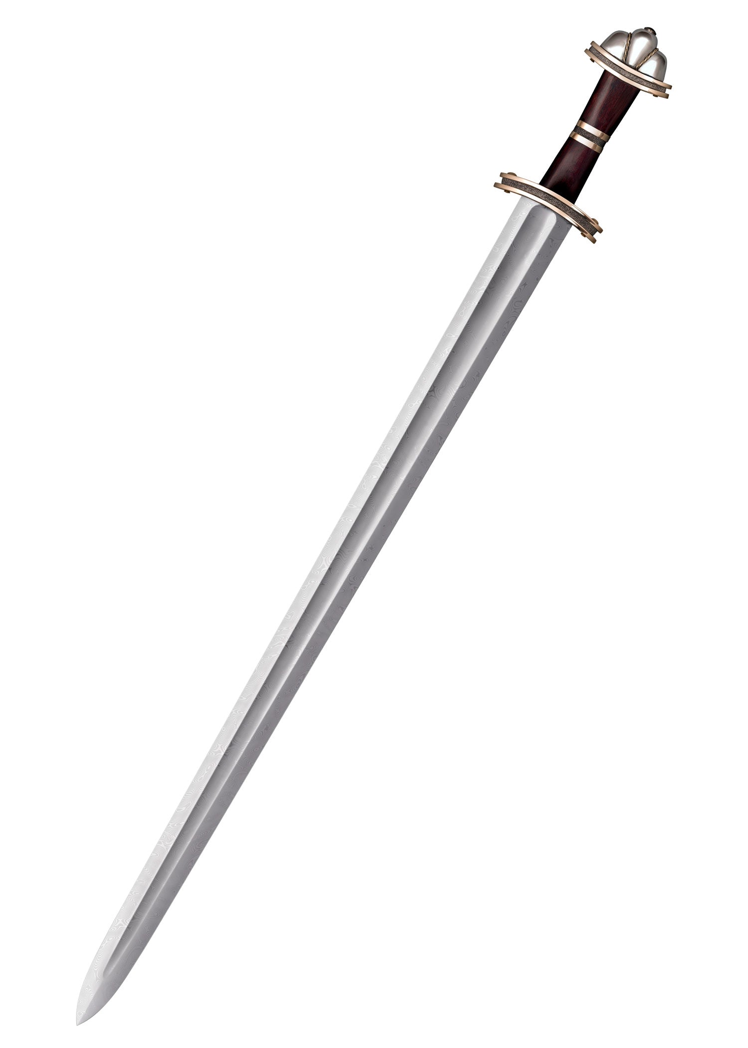 Imagen única de: Espada Vikinga Fabricada En Acero De Damasco., Afilada