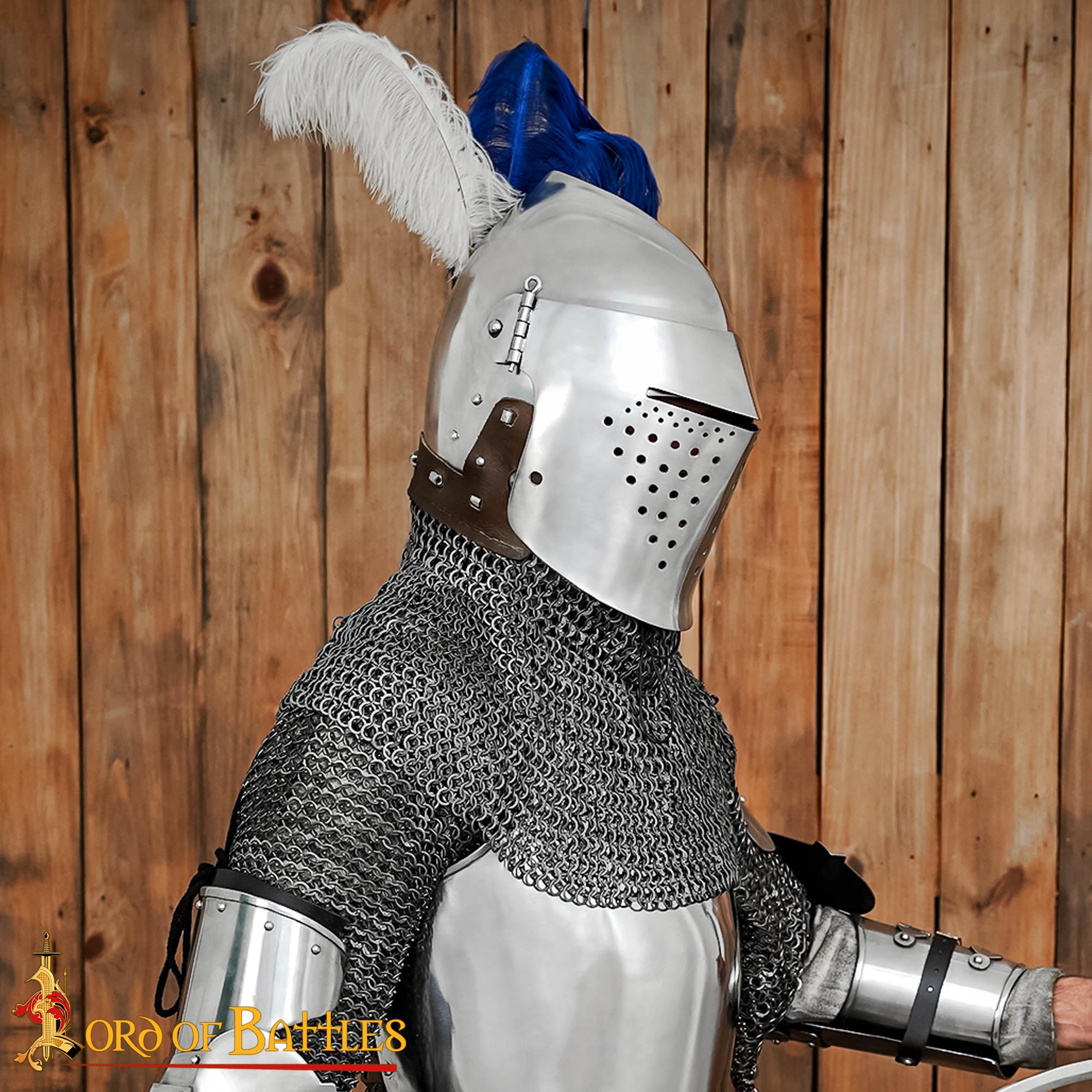 Cota de Malla Aventail - 9mm 16 Gauge High Tensile Wire, Spring Butted Mail - Imagen 6