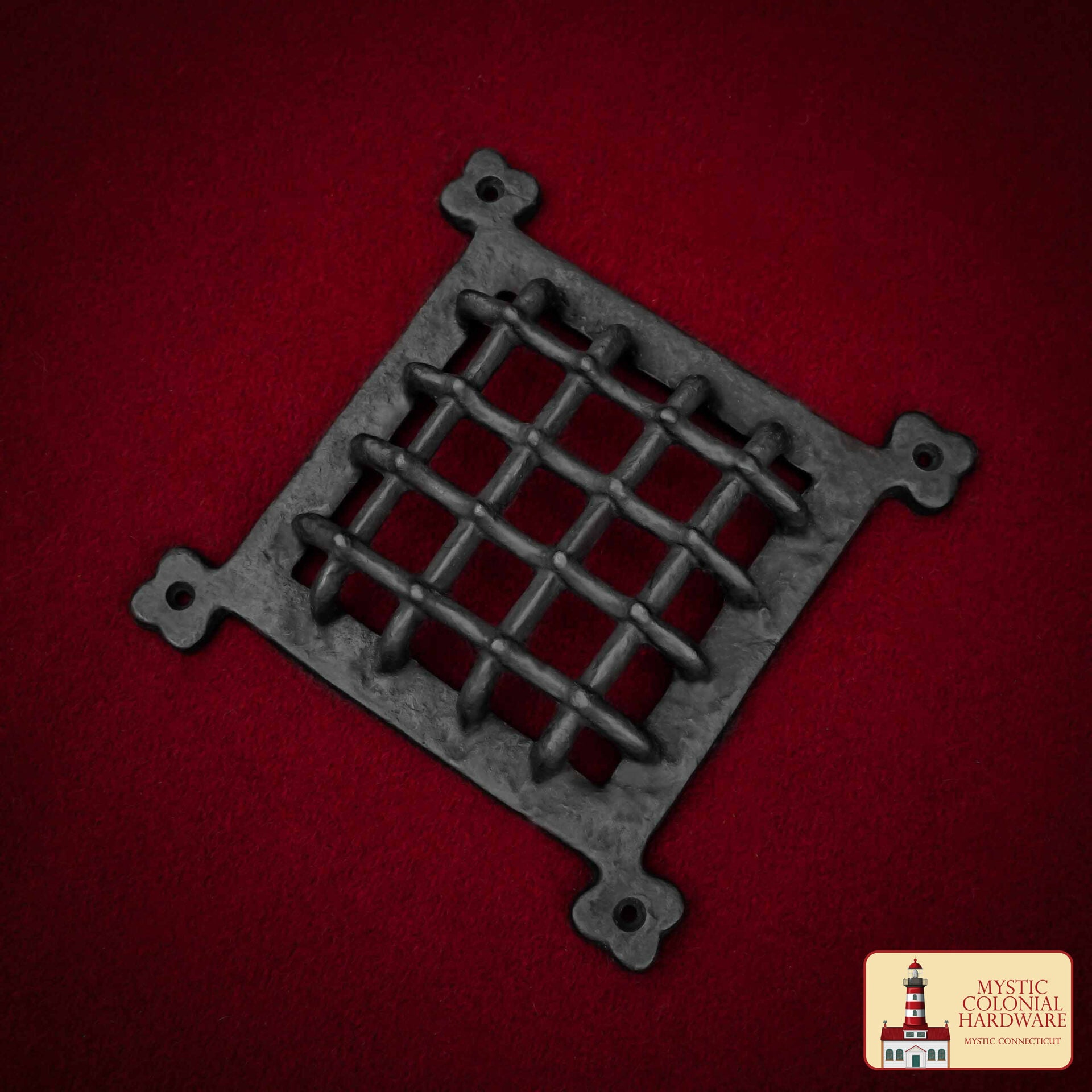 Imagen única de: Rejilla Decorativa de Hierro Fundido Macizo de Mystic Colonial Hardware - Cubierta de Ventilación Rústica para Armarios, Persianas, Puertas y Salidas de Aire
