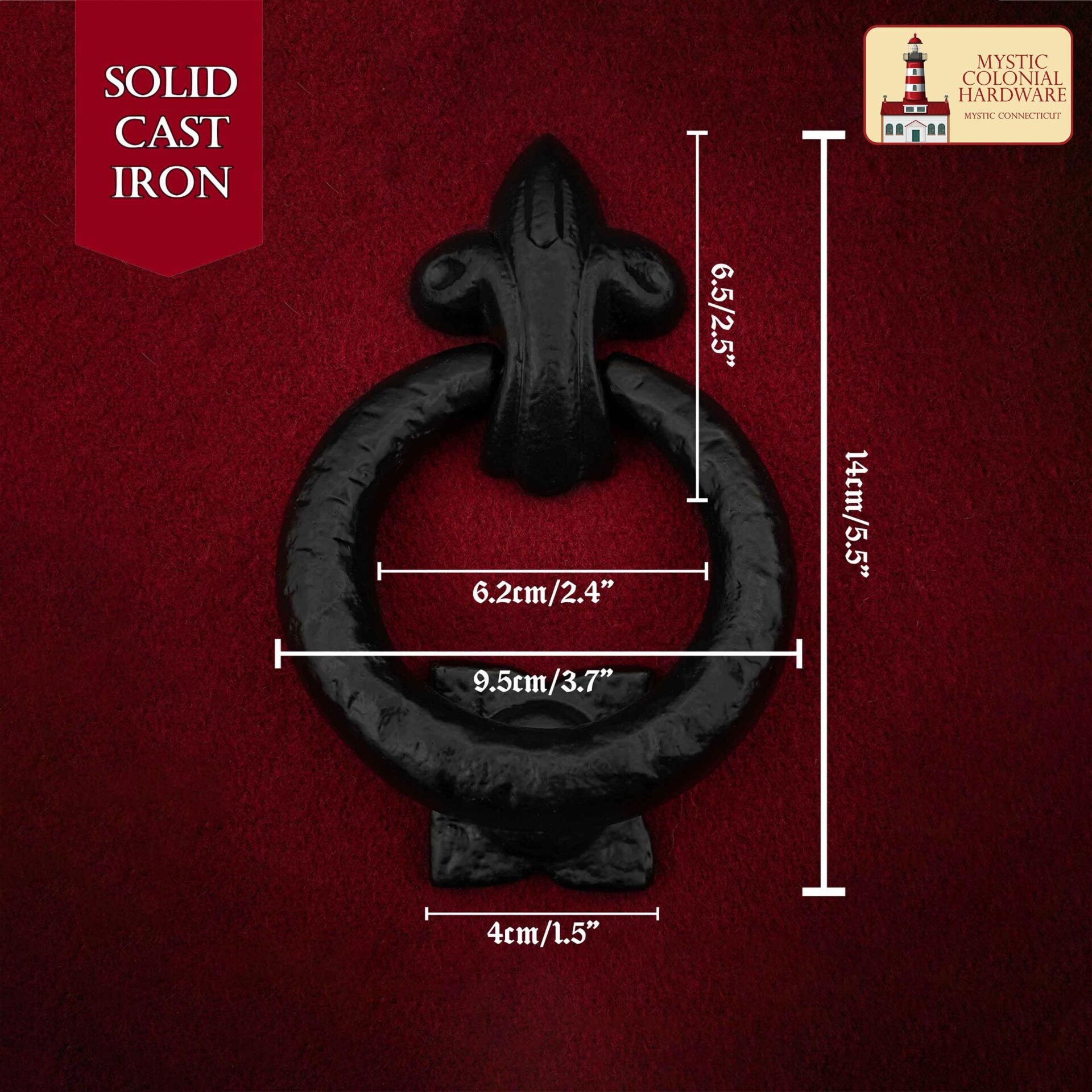 Imagen única de: Aldaba de Hierro Fundido para Puerta de Entrada Aldaba Antigua Hecha a Mano
