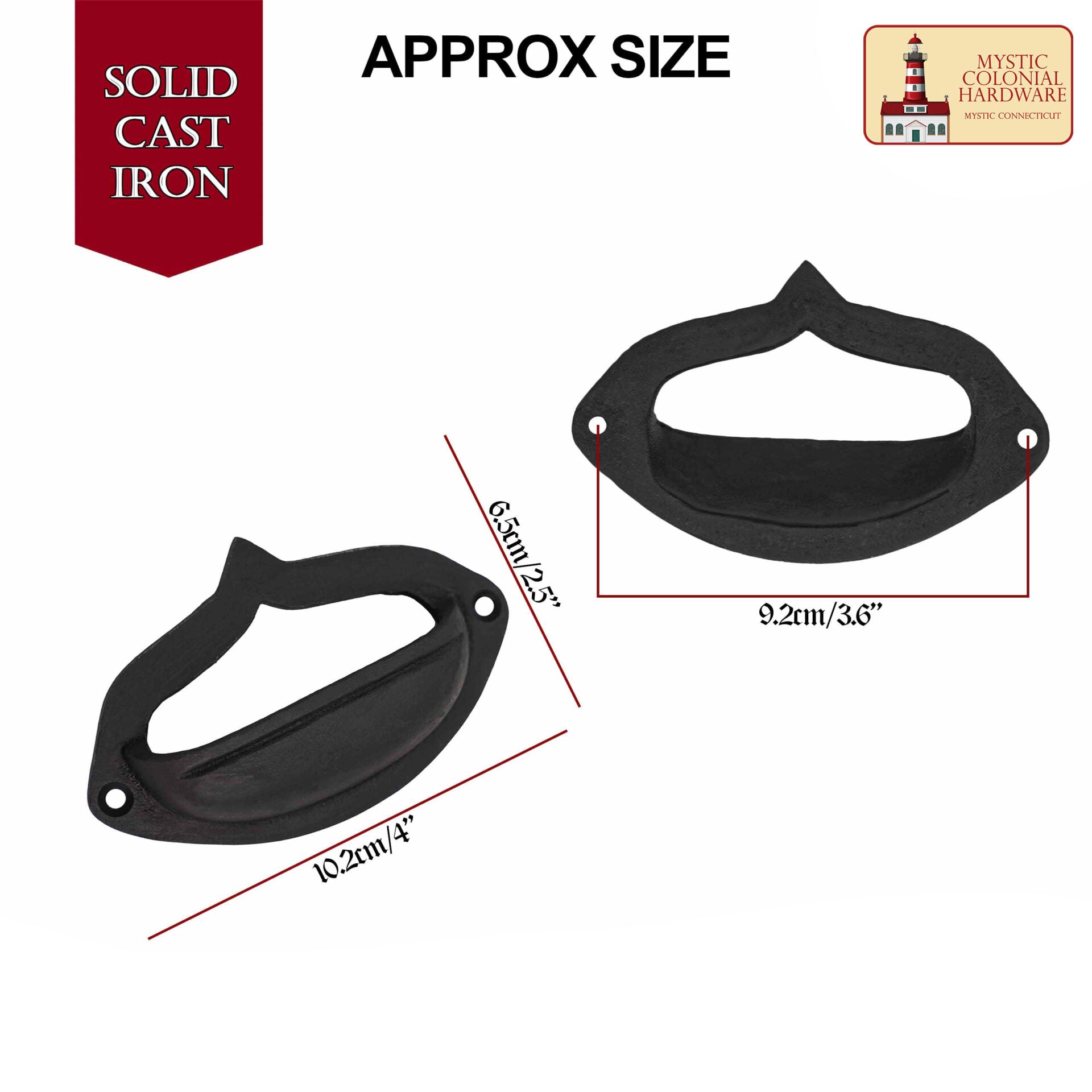 Imagen única de: Tiradores de Hierro Fundido Rústico para Cajones: Ideales para Ambientes Victorianos, Coloniales, Retro, Steampunk, Góticos, Barrocos y Medievales, (10.2x6.5) Cm