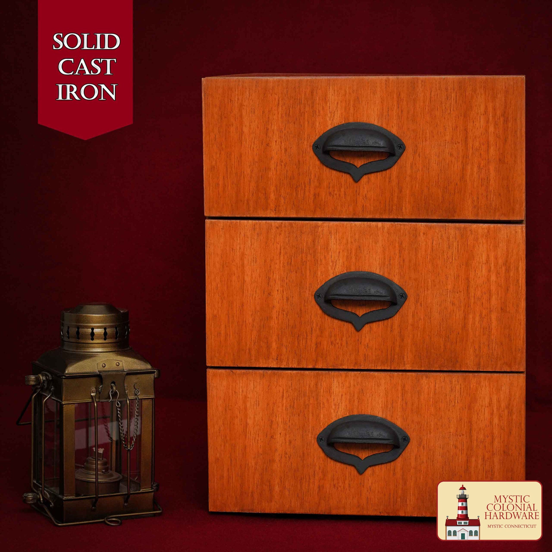 Imagen única de: Tiradores de Hierro Fundido Rústico para Cajones: Ideales para Ambientes Victorianos, Coloniales, Retro, Steampunk, Góticos, Barrocos y Medievales, (10.2x6.5) Cm