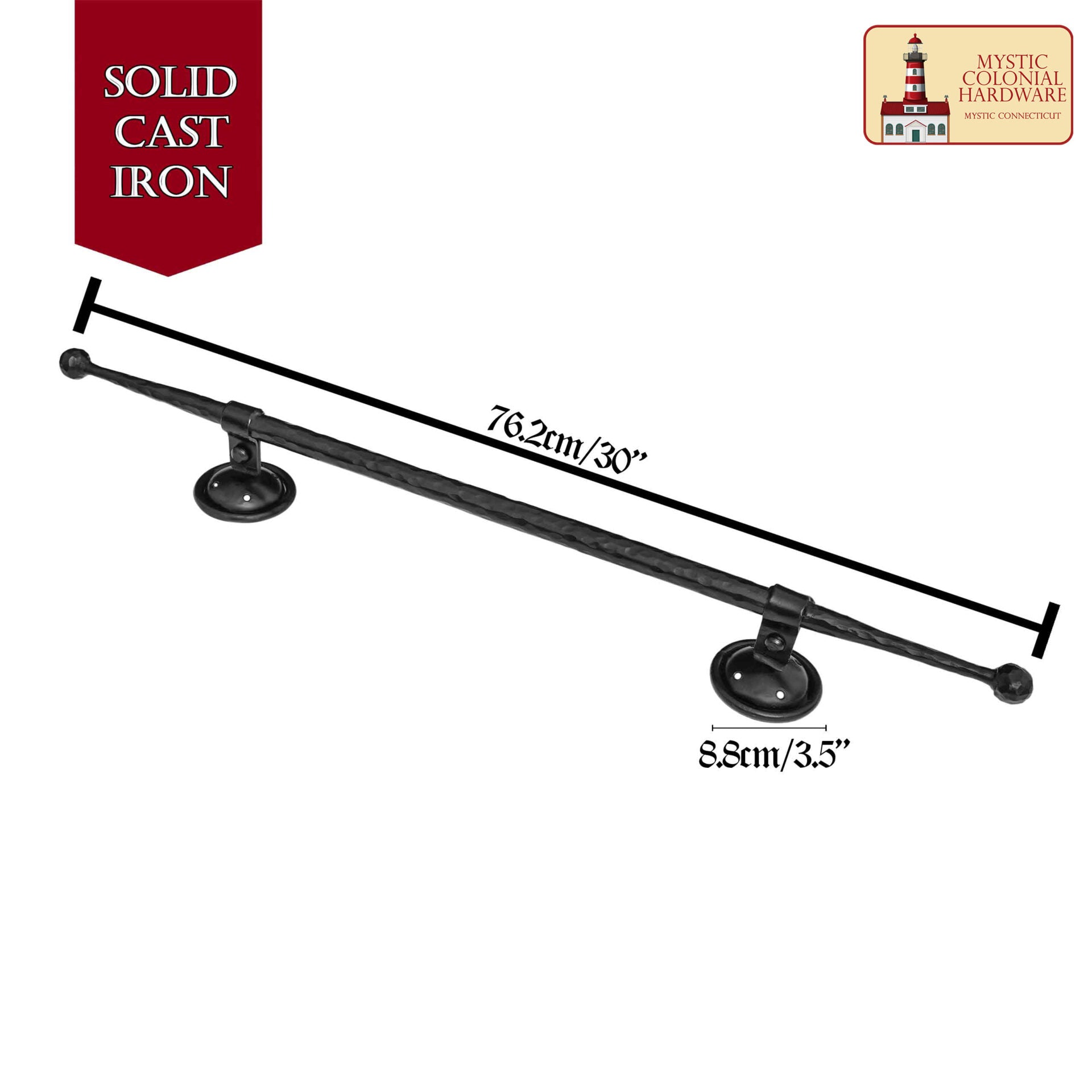 Imagen única de: Tirador de Puerta de Castillo de Estilo Medieval: Hierro Macizo Forjado a Mano