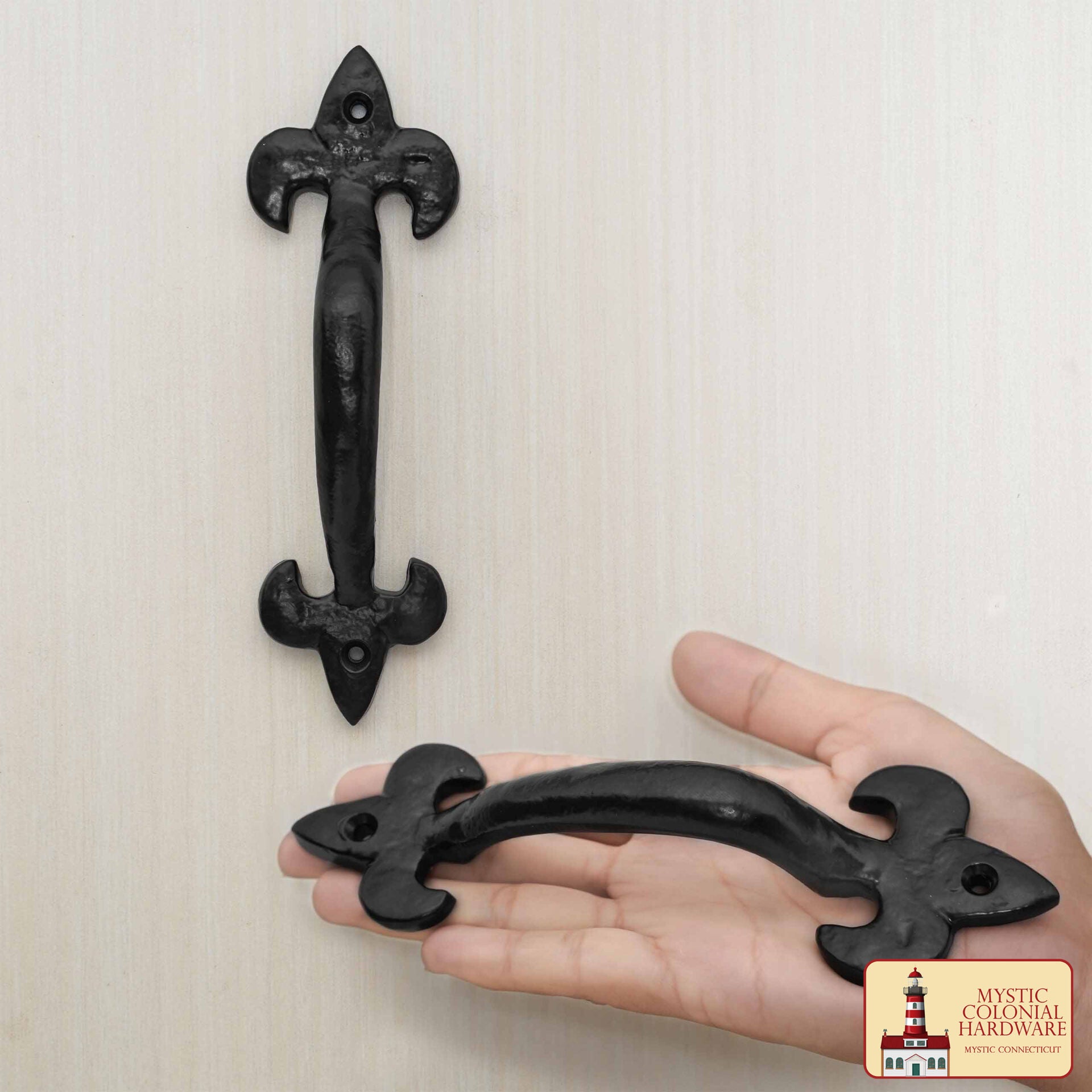 Imagen única de: Manilla de Puerta Decorativa de Hierro Forjado Manilla de Granero