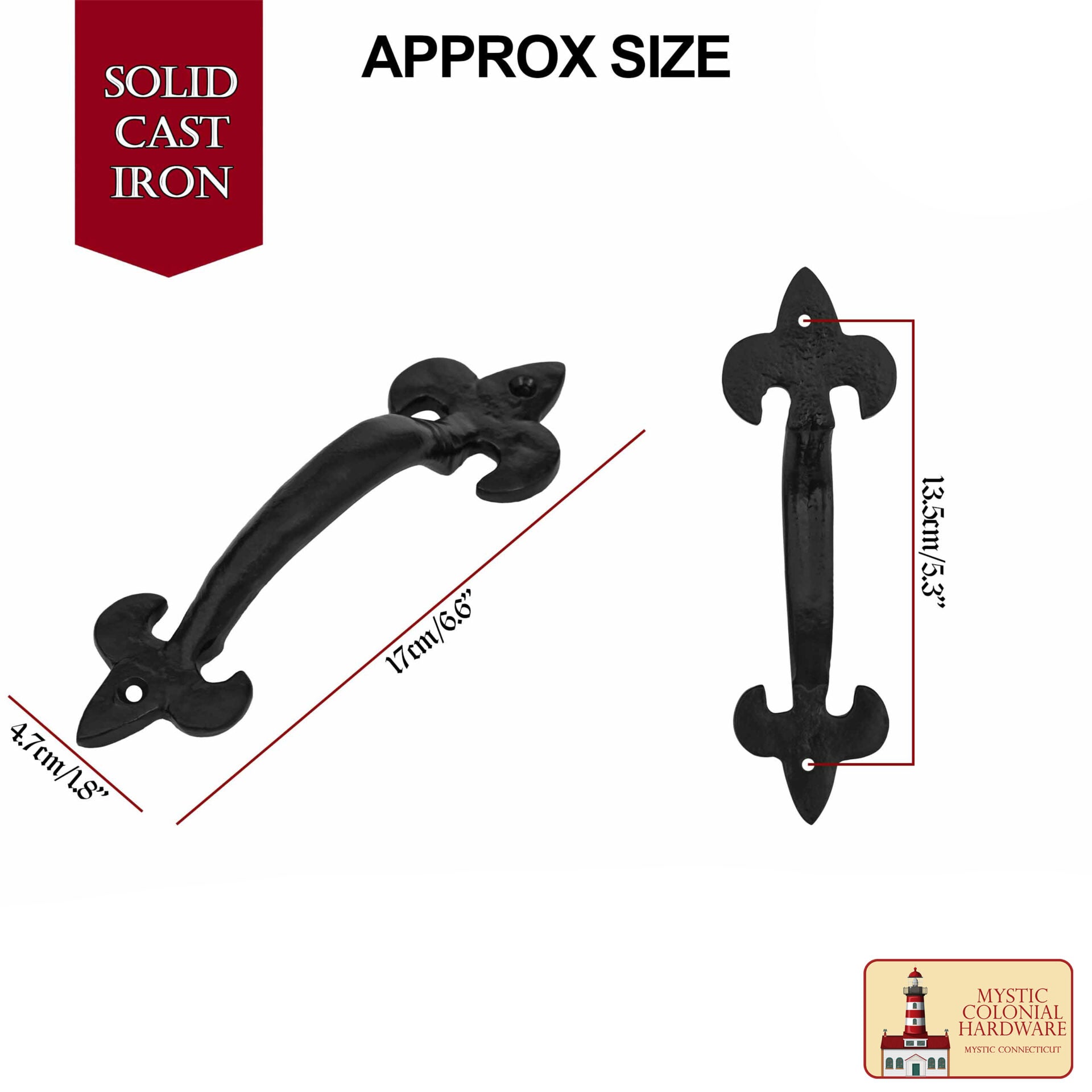 Imagen única de: Manilla de Puerta Decorativa de Hierro Forjado Manilla de Granero