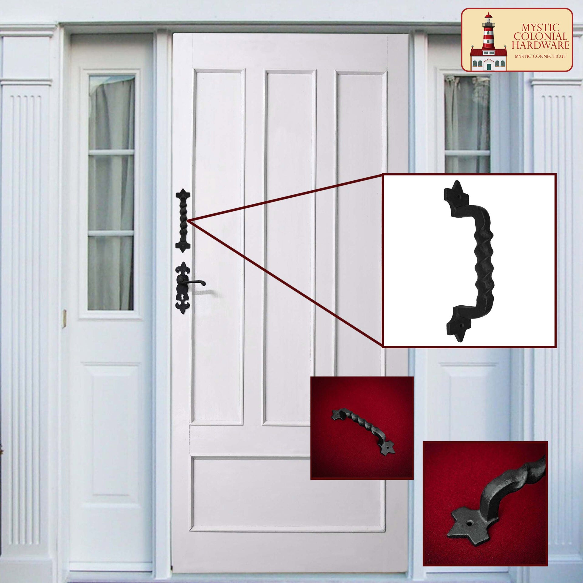 Imagen única de: Negro de Hierro Fundido Tirón Manijas 10 Pulgadas - Puerta del Gabinete Manijas, Puerta Manija Tire, Barn Door Hardware, Grab Manijas