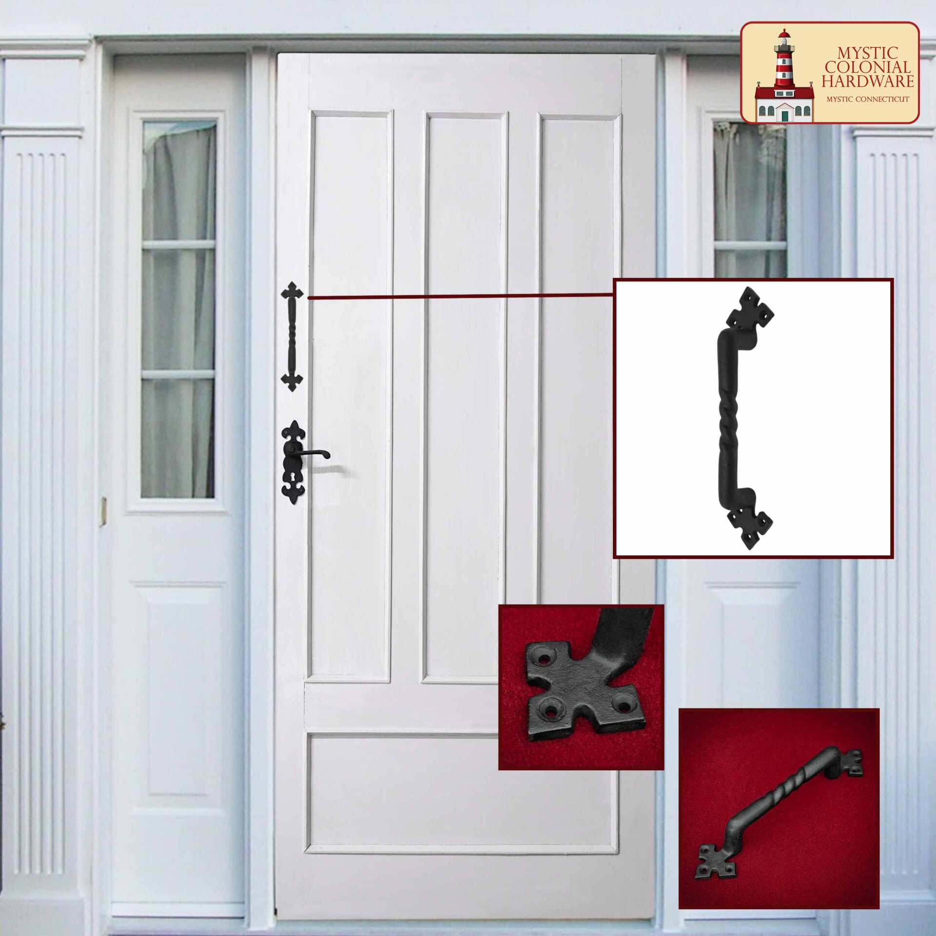 Imagen única de: Negro de Hierro Fundido Tirón Manijas 10 Pulgadas - Puerta del Gabinete Manijas, Puerta Manija Tire, Barn Door Hardware, Grab Manijas
