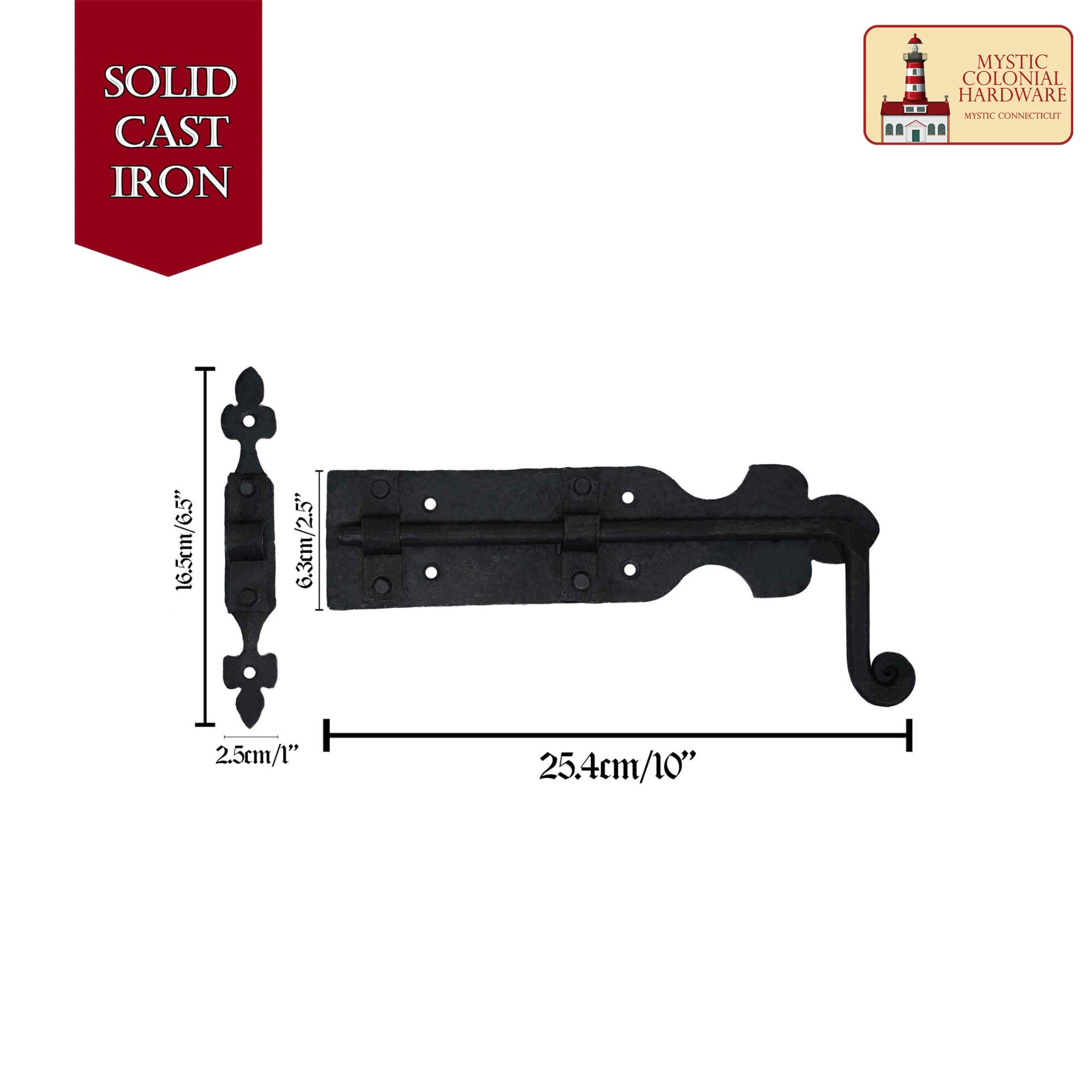 Imagen única de: Pestillo de la Puerta de Hierro Negro Flip Pestillos, Heavy Duty Hierro Fundido Gota Pestillo, para la Antigua Granja Cobertizo del Gabinete Obturador Privacidad Antigua Puerta de Hardware de Reemplazo