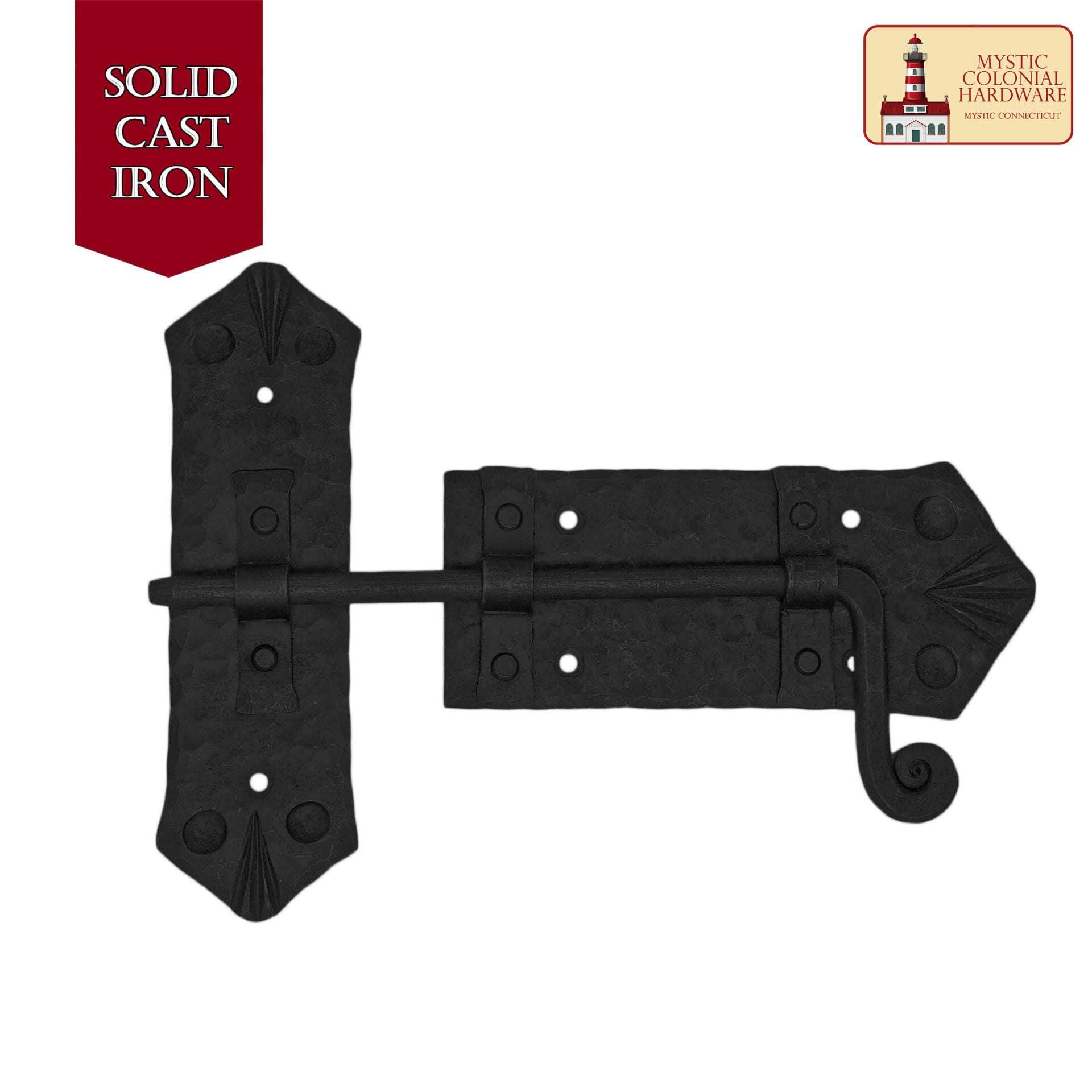 Imagen única de: Pestillo de la Puerta de Hierro Negro Flip Pestillos, Heavy Duty Hierro Fundido Gota Pestillo, para la Antigua Granja Cobertizo del Gabinete Obturador Antiguo Privacidad Puerta de Hardware