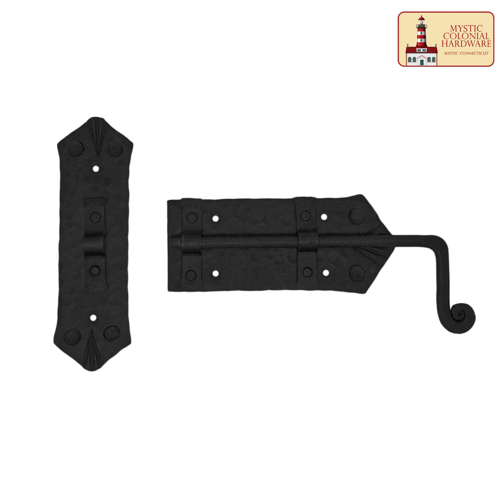 Imagen única de: Pestillo de la Puerta de Hierro Negro Flip Pestillos, Heavy Duty Hierro Fundido Gota Pestillo, para la Antigua Granja Cobertizo del Gabinete Obturador Antiguo Privacidad Puerta de Hardware