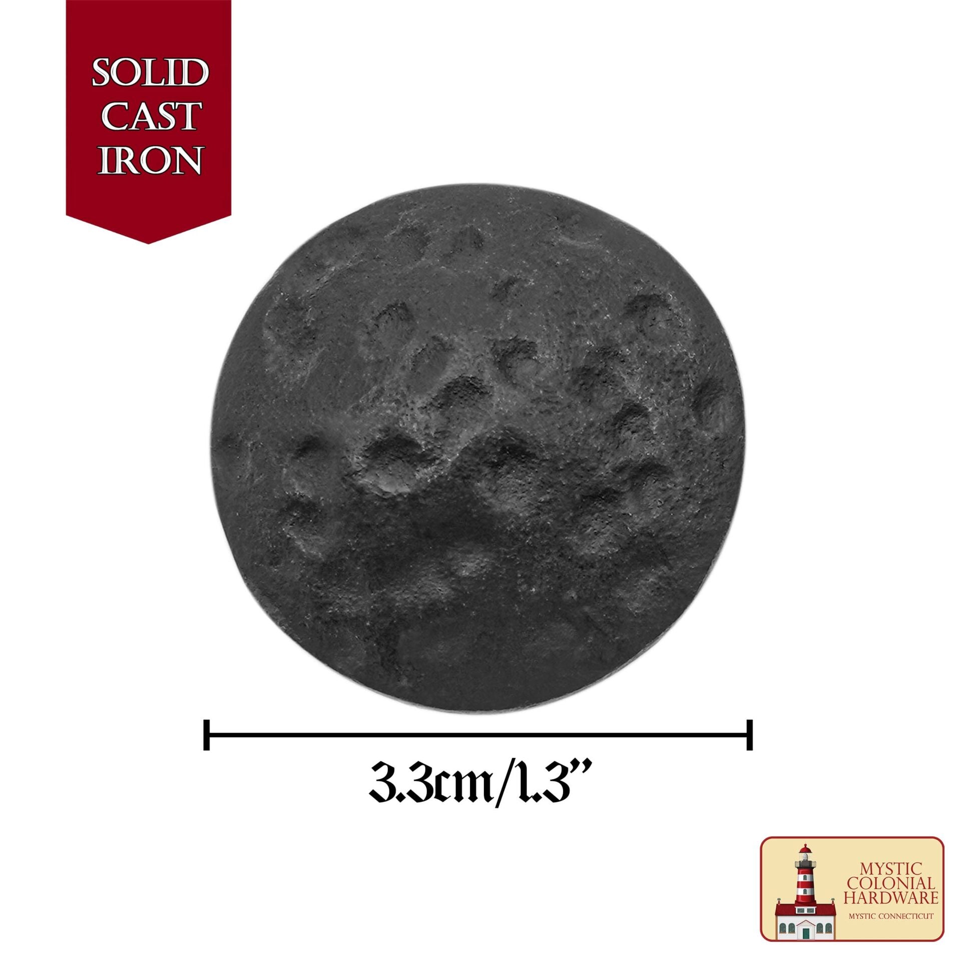 Imagen única de: Pomo Redondo de Hierro Forjado a Mano - 1 1/4 Pulgadas de Diámetro (juego de 4)