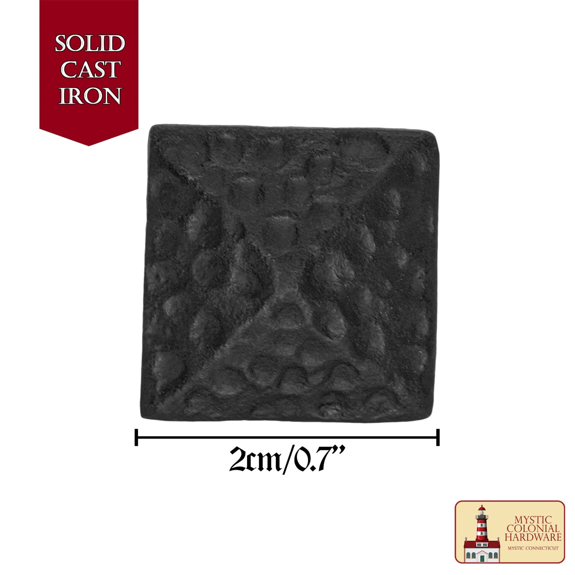 Imagen única de: Pomo Cuadrado de Hierro Forjado a Mano - 1 1/4 Pulgadas de Diámetro (juego de 4)