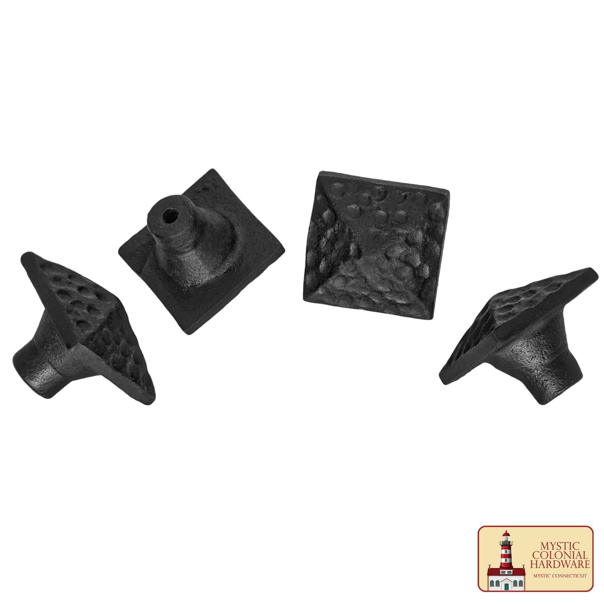 Imagen única de: Pomo Cuadrado de Hierro Forjado a Mano - 1 1/4 Pulgadas de Diámetro (juego de 4)