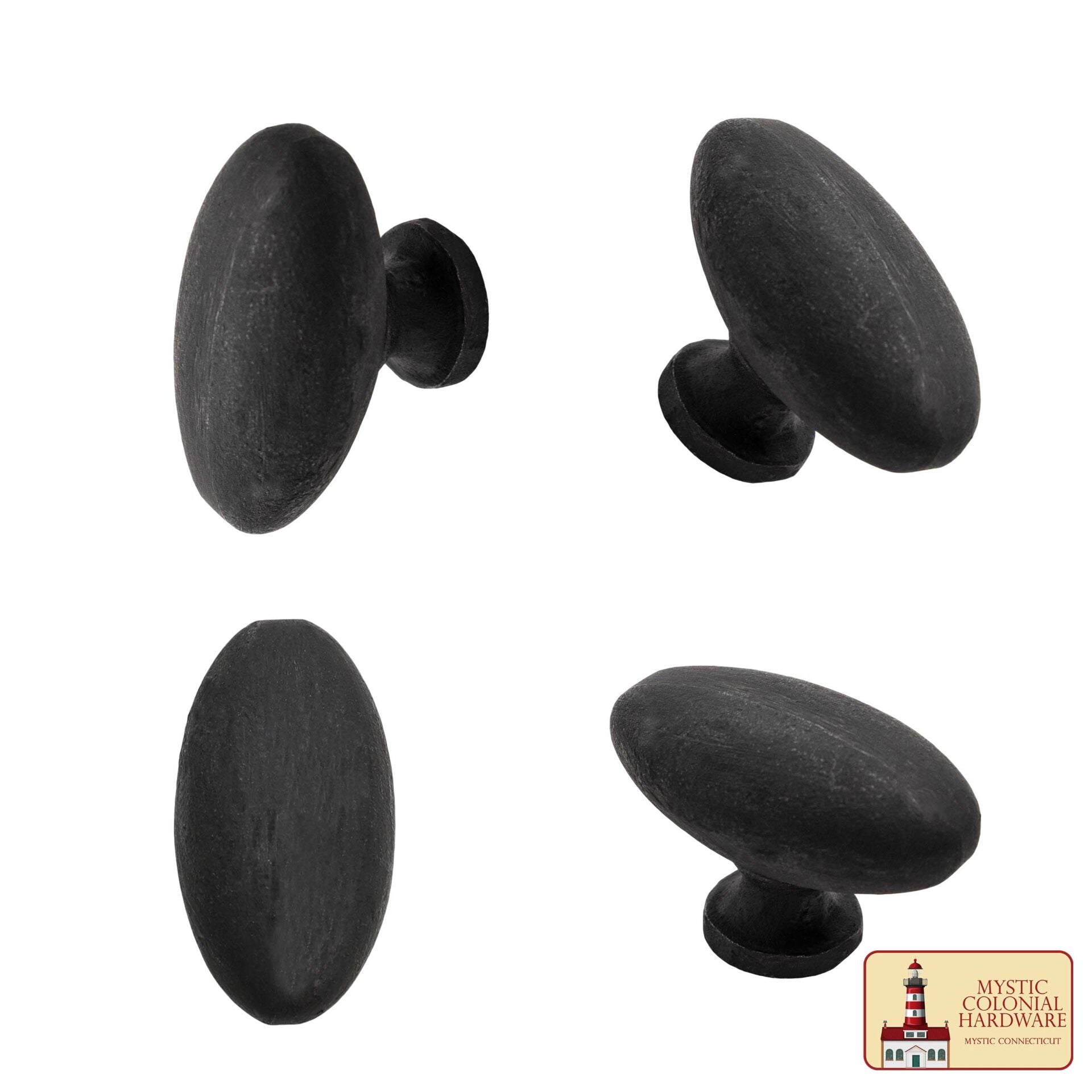 Imagen única de: Tirador de Pomo de Armario de Hierro Forjado a Mano - Lote de 4