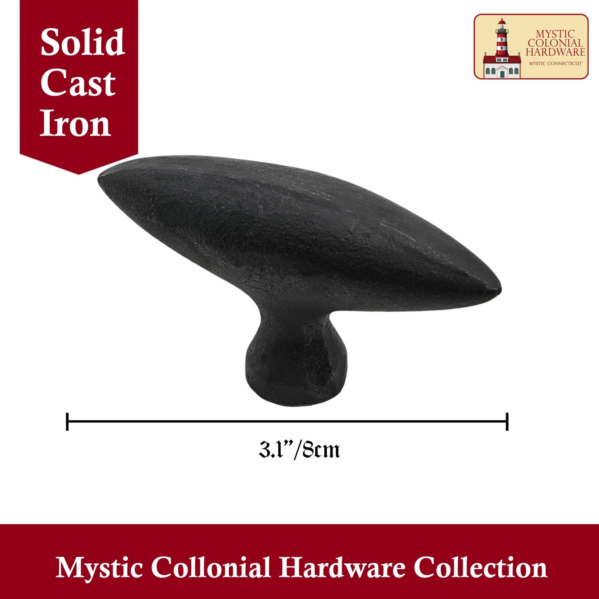 Imagen única de: Tirador de Pomo de Armario de Hierro Forjado a Mano - Lote de 4