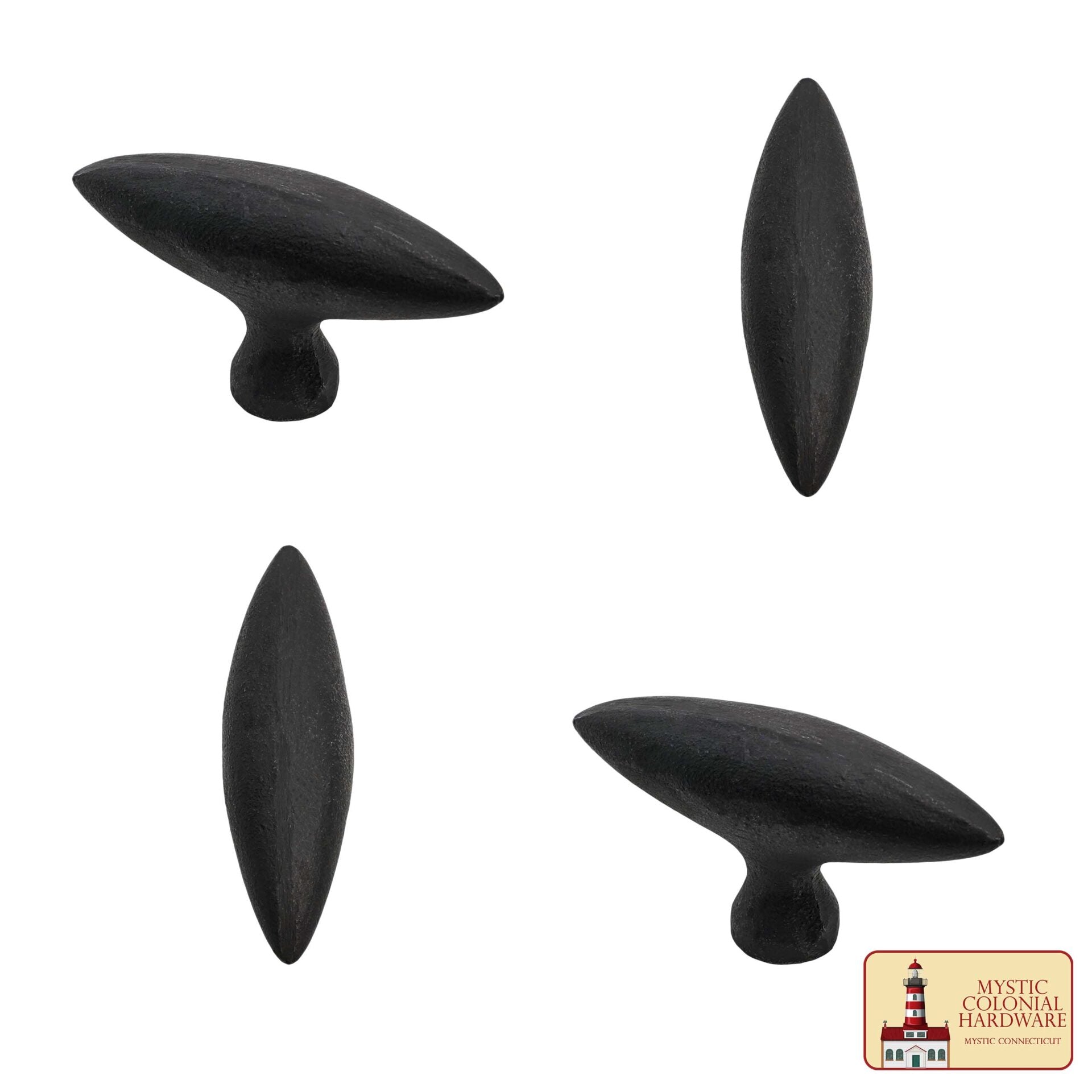 Imagen única de: Tirador de Pomo de Armario de Hierro Forjado a Mano - Lote de 4