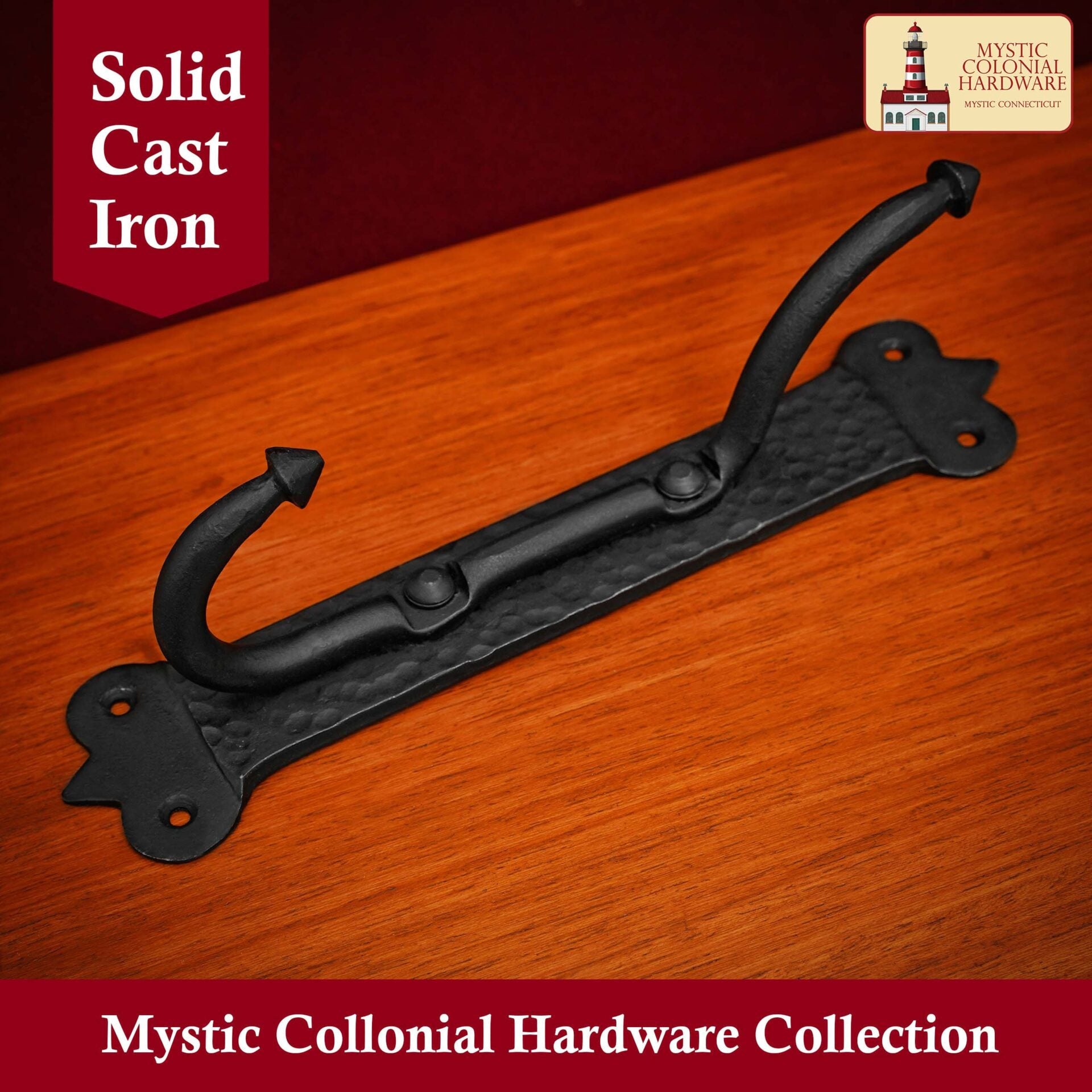 Imagen única de: Perchero de Hierro Fundido Macizo Gancho Grande Victoriano, Colonial, Retro, Steampunk, Gótico, Barroco Medieval