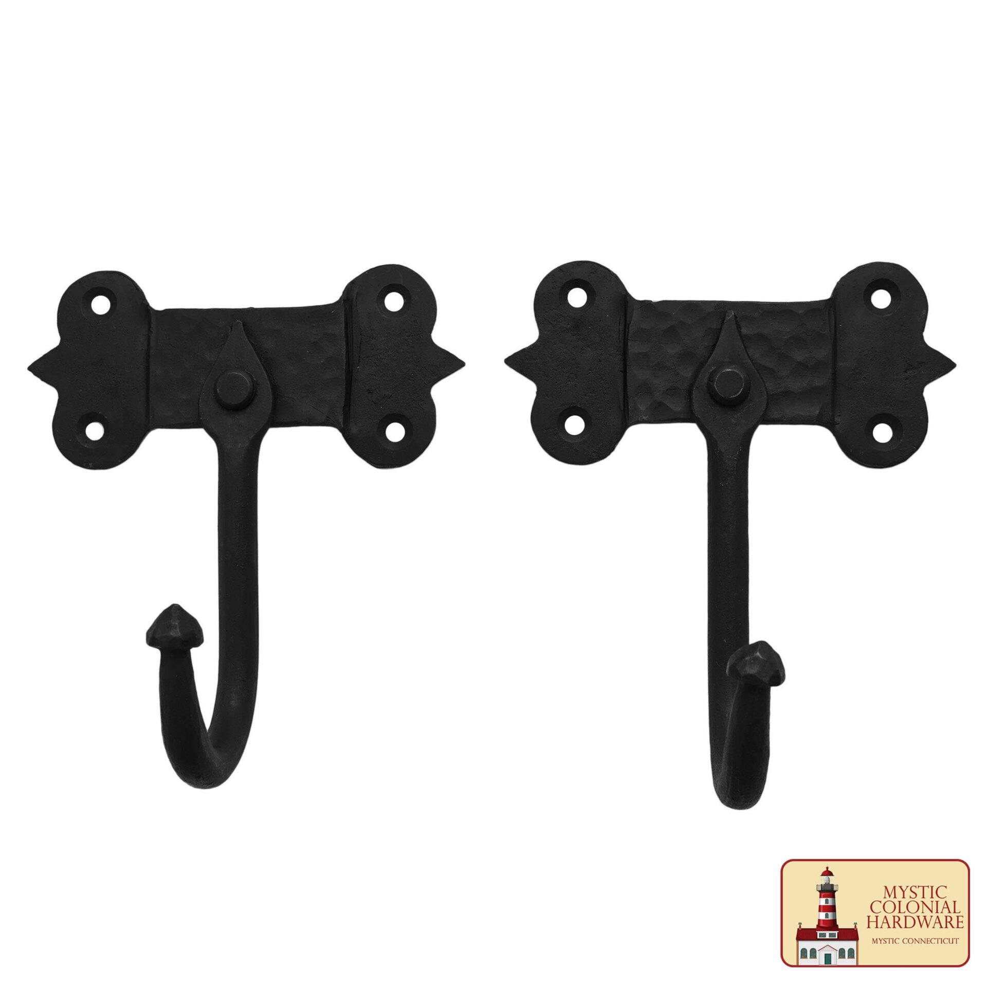 Imagen única de: Rústico de Hierro Fundido Ganchos de Pared, Heavy Duty Retro Utilidad Ganchos para Colgar el Abrigo, Bolsa, Toalla, Bata, Sombrero y Más, Acabado: Aceite Ennegrecido