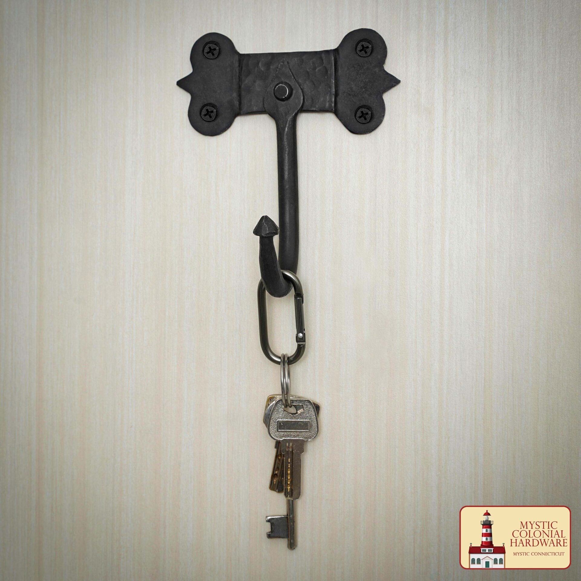 Imagen única de: Rústico de Hierro Fundido Ganchos de Pared, Heavy Duty Retro Utilidad Ganchos para Colgar el Abrigo, Bolsa, Toalla, Bata, Sombrero y Más, Acabado: Aceite Ennegrecido