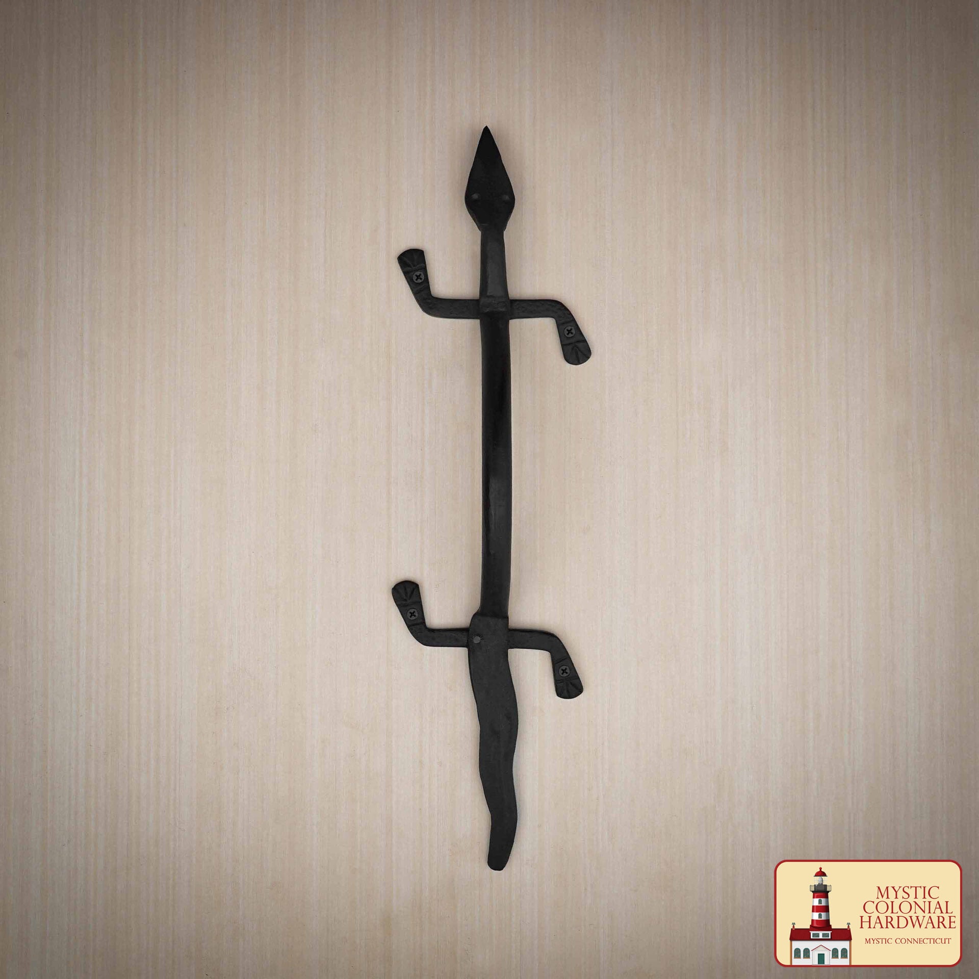 Imagen única de: Mystic Colonial Hardware Tirador de Puerta de Hierro Forjado a Mano - Tirador de Puerta Colonial Rústico con Diseño de Lagarto