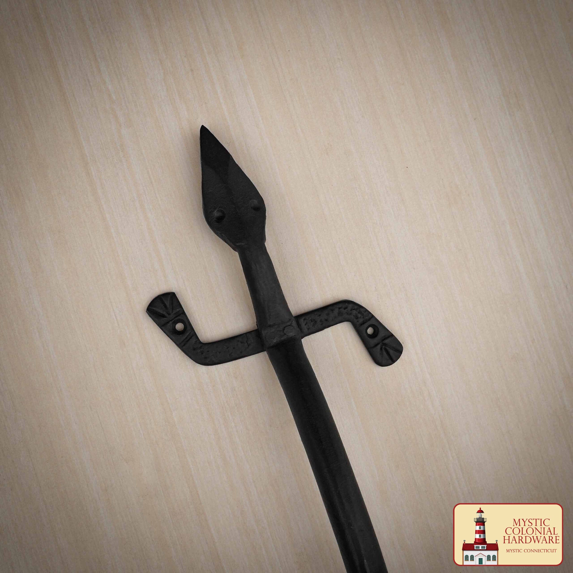 Imagen única de: Mystic Colonial Hardware Tirador de Puerta de Hierro Forjado a Mano - Tirador de Puerta Colonial Rústico con Diseño de Lagarto