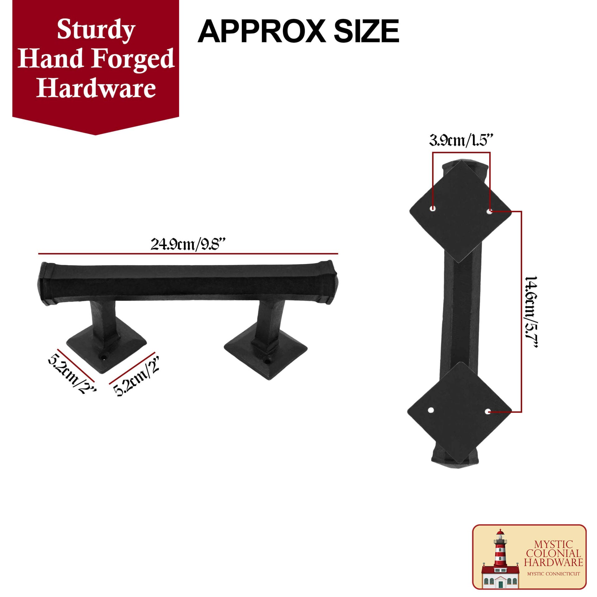 Imagen única de: Tirador de Puerta de Castillo de Estilo Medieval: Hierro Macizo Forjado a Mano
